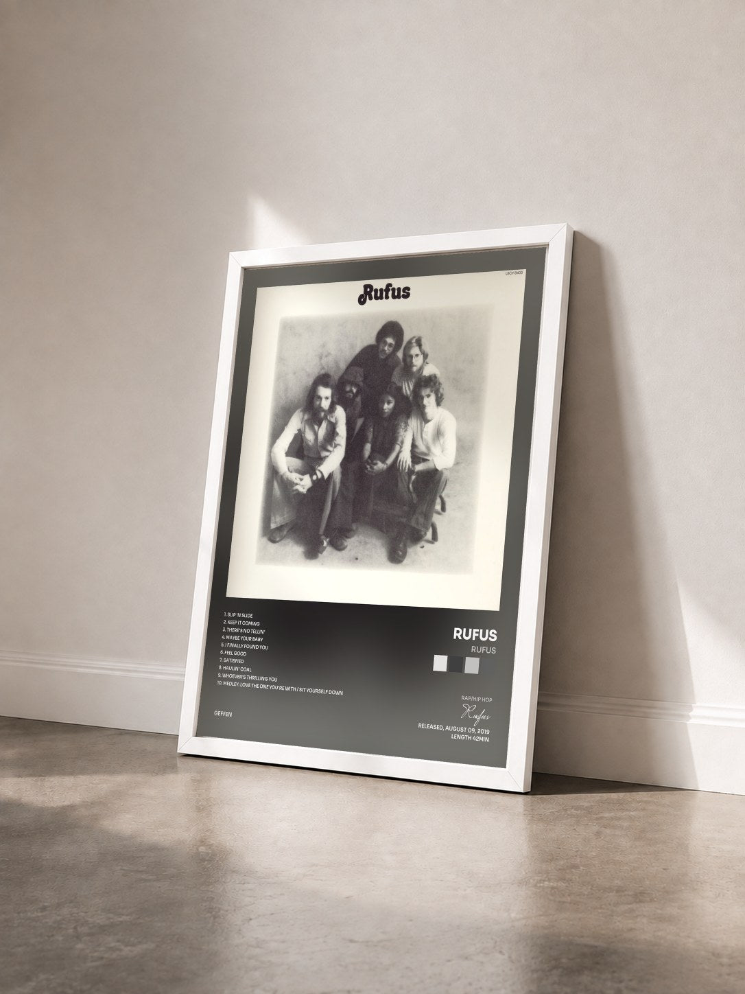 #blanc Tableau de l'album Rufus de Rufus vu de trois quarts, cadre blanc