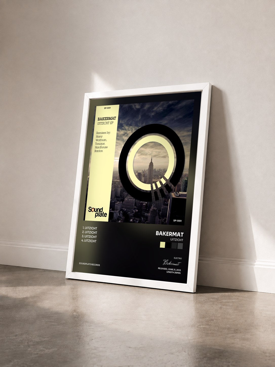 #blanc Tableau de l'album Uitzicht de Bakermat vu de trois quarts, cadre blanc