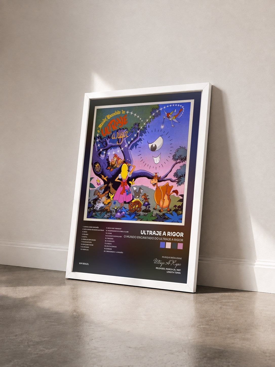 #blanc Tableau de l'album O mundo encantado do Ultraje a Rigor de Ultraje A Rigor vu de trois quarts, cadre blanc