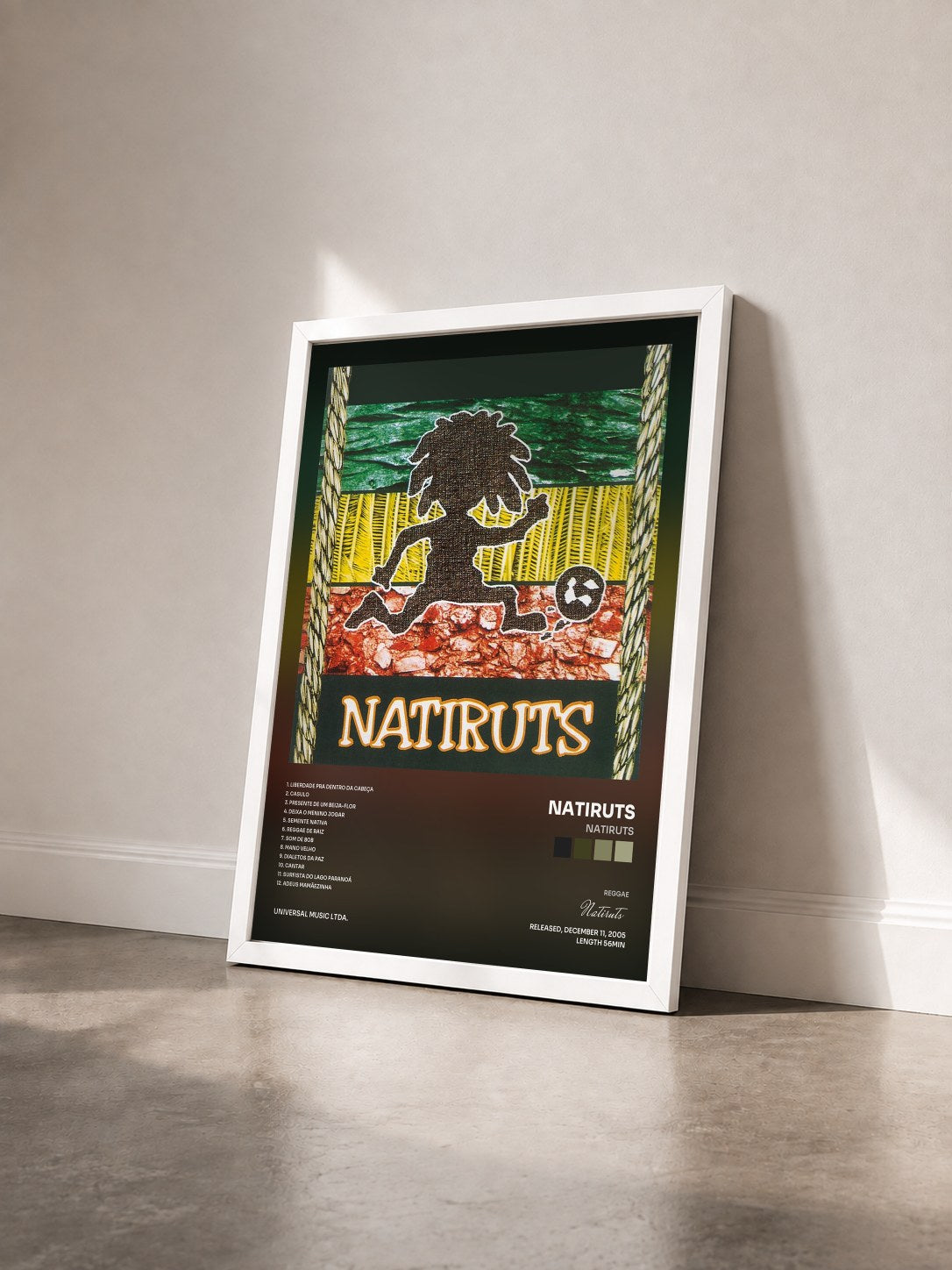 #blanc Tableau de l'album Natiruts de Natiruts vu de trois quarts, cadre blanc