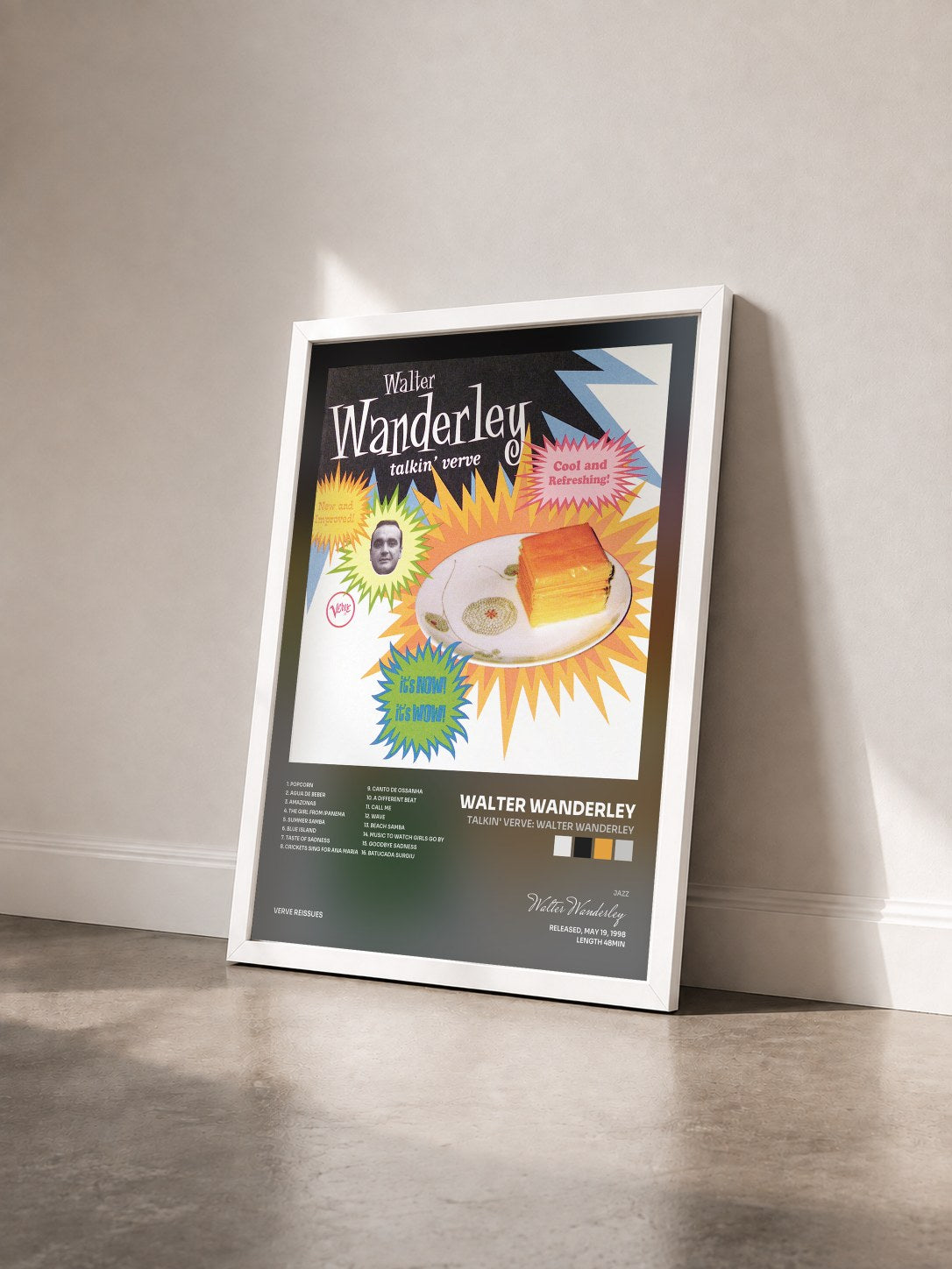 #blanc Tableau de l'album Talkin' Verve: Walter Wanderley de Walter Wanderley vu de trois quarts, cadre blanc