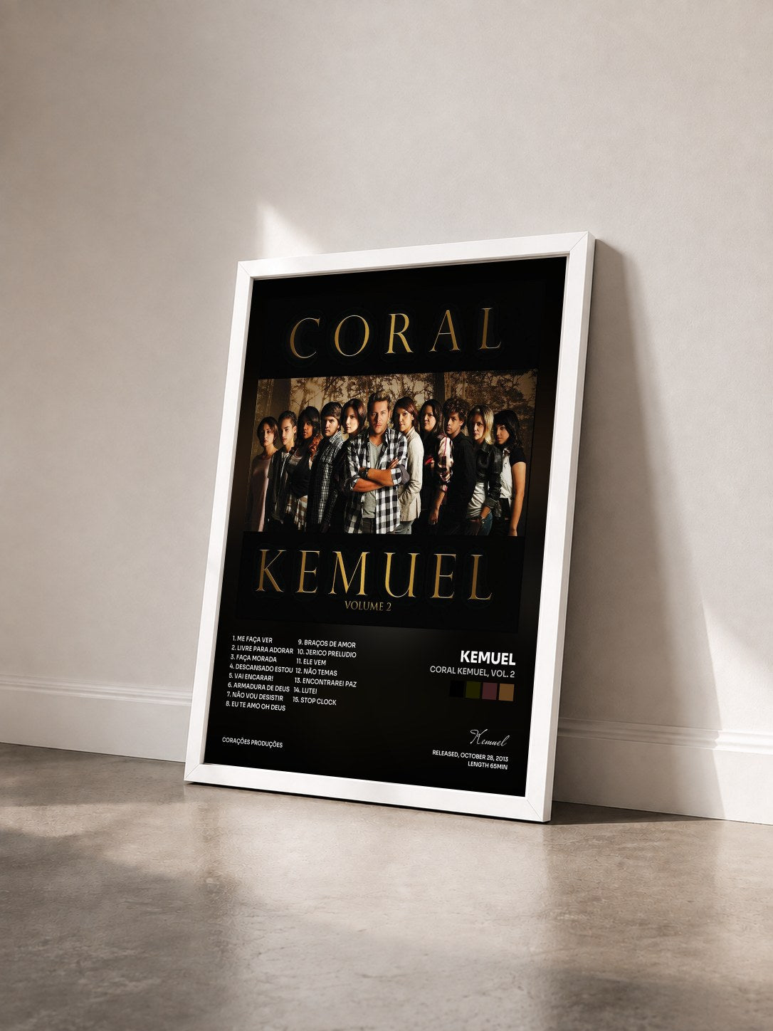 #blanc Tableau de l'album Coral Kemuel, Vol. 2 de Kemuel vu de trois quarts, cadre blanc