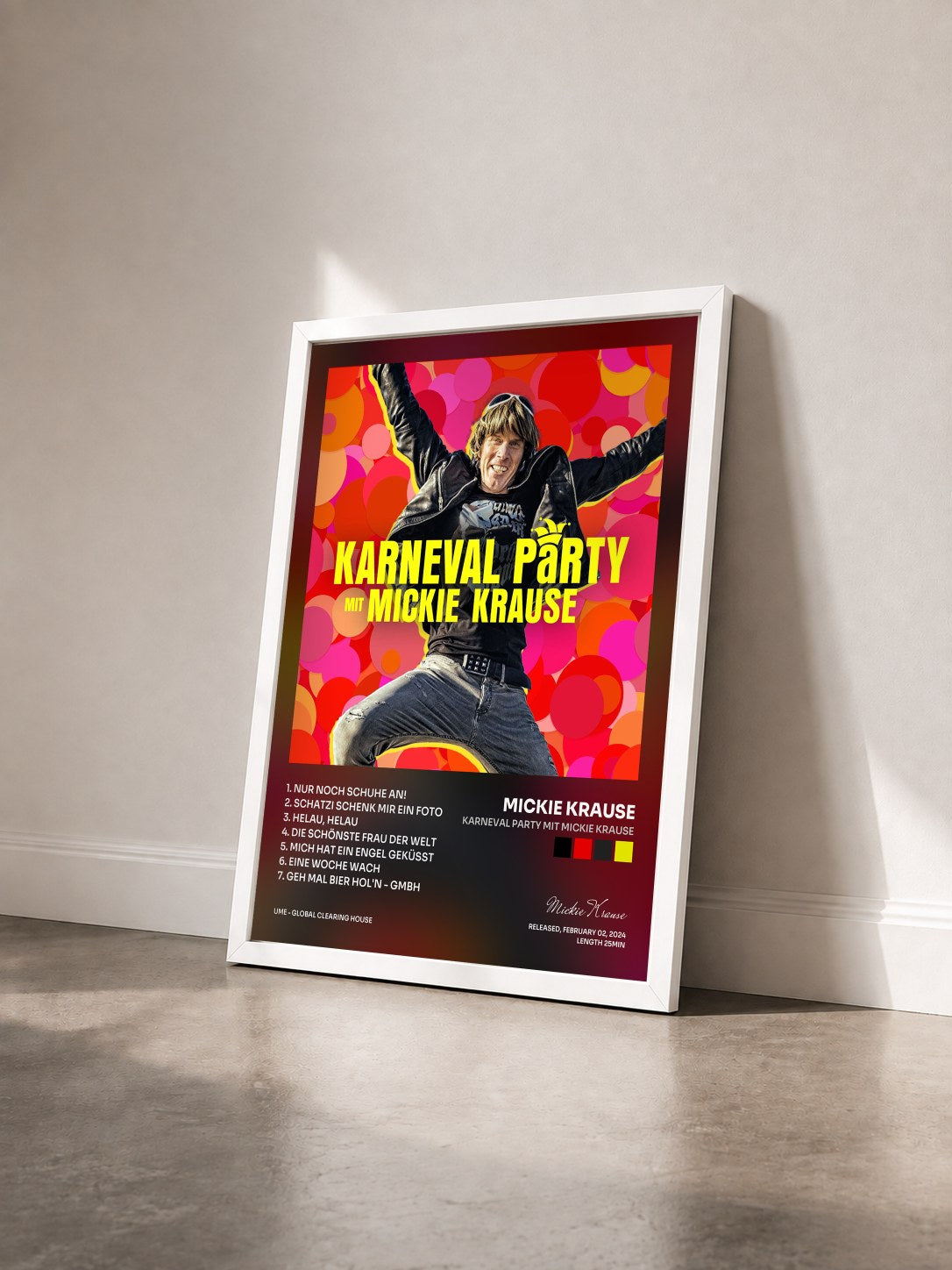 #blanc Tableau de l'album Karneval Party mit Mickie Krause de Mickie Krause vu de trois quarts, cadre blanc
