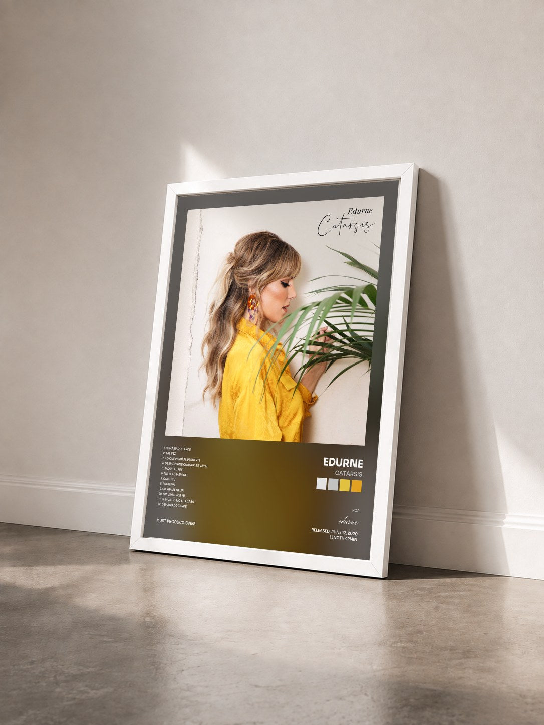 #blanc Tableau de l'album Catarsis de edurne vu de trois quarts, cadre blanc