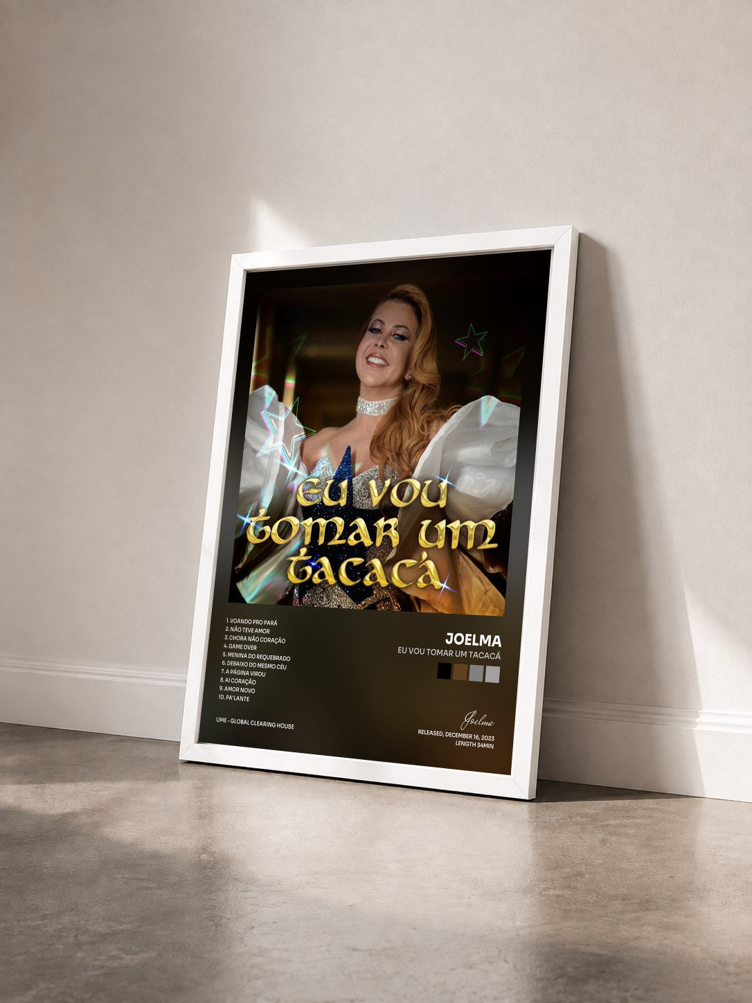 #blanc Tableau de l'album Eu Vou Tomar Um Tacacá de Joelma vu de trois quarts, cadre blanc