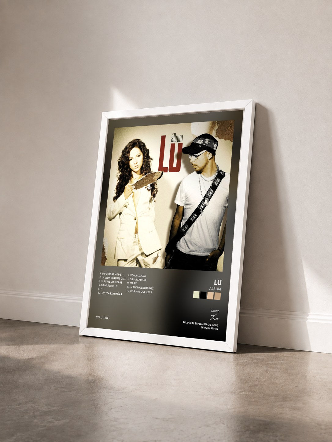 #blanc Tableau de l'album Album de Lu vu de trois quarts, cadre blanc