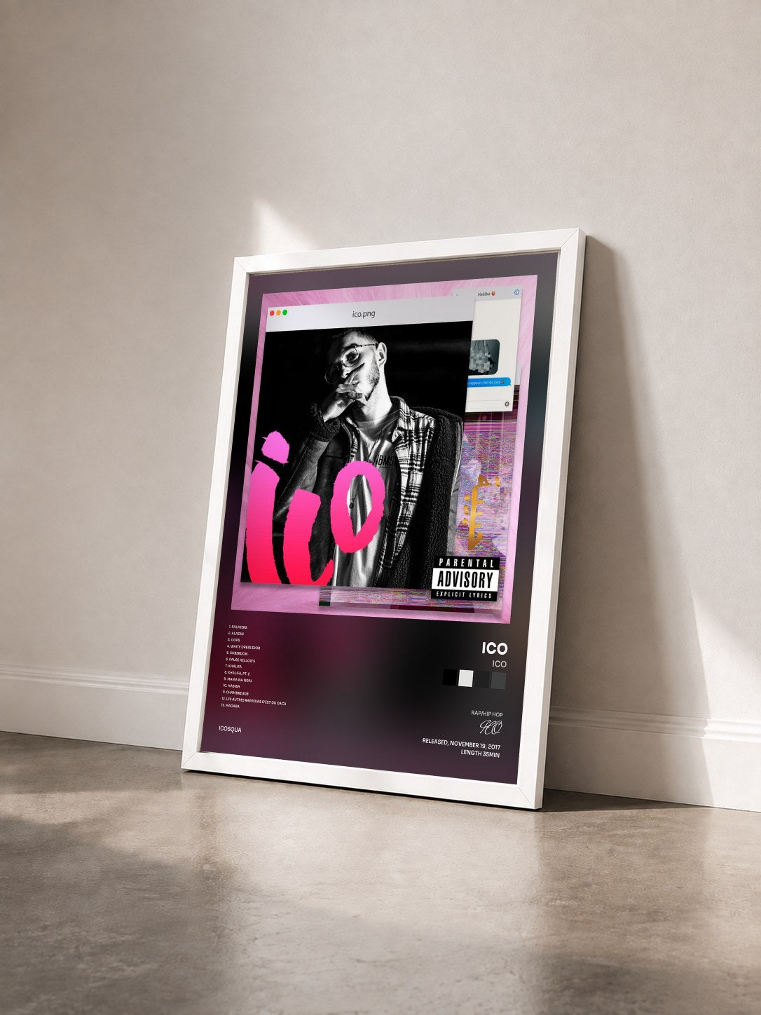 #blanc Tableau de l'album Ico de ICO vu de trois quarts, cadre blanc