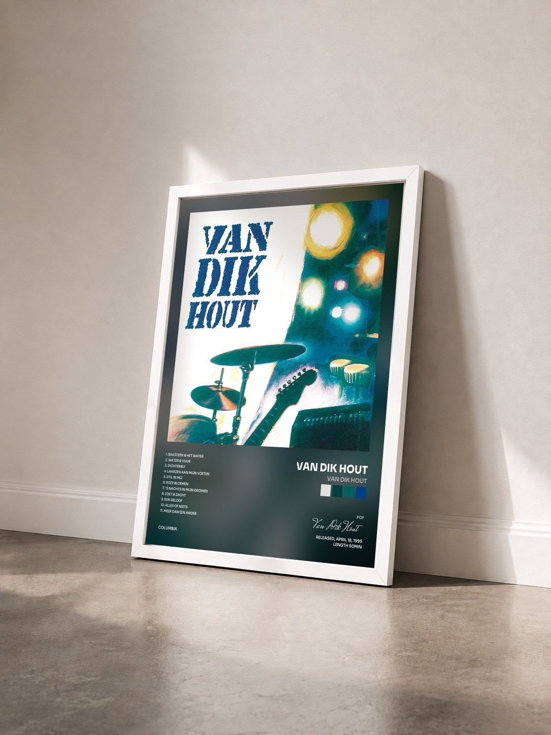 #blanc Tableau de l'album Van Dik Hout de Van Dik Hout vu de trois quarts, cadre blanc