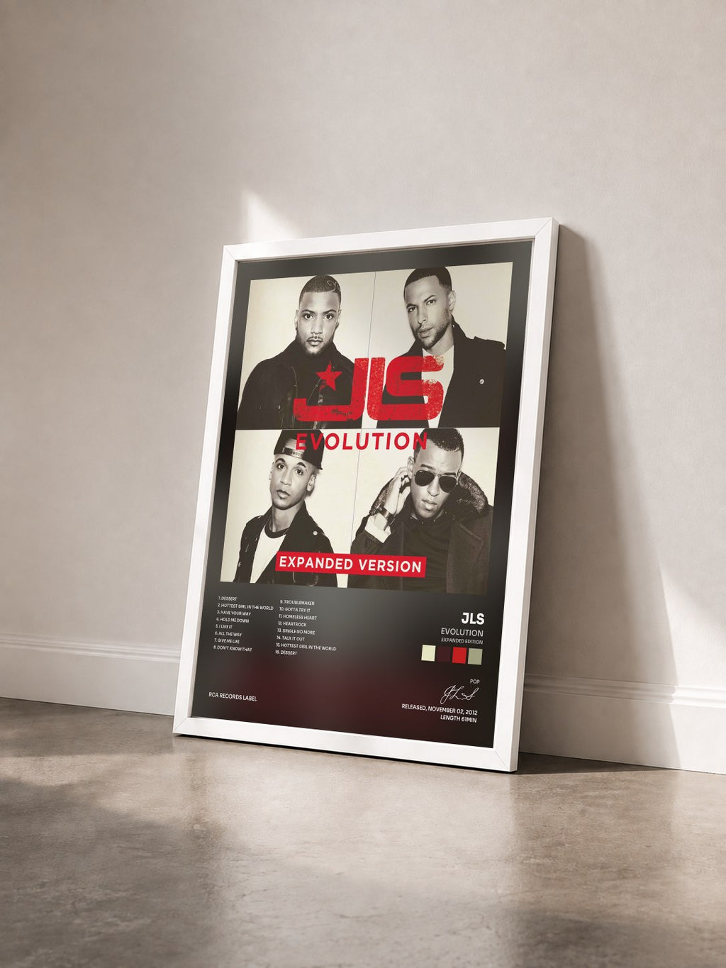 #blanc Evolution (Expanded Edition) by JLS as a framed art print seen at an angle, white frame