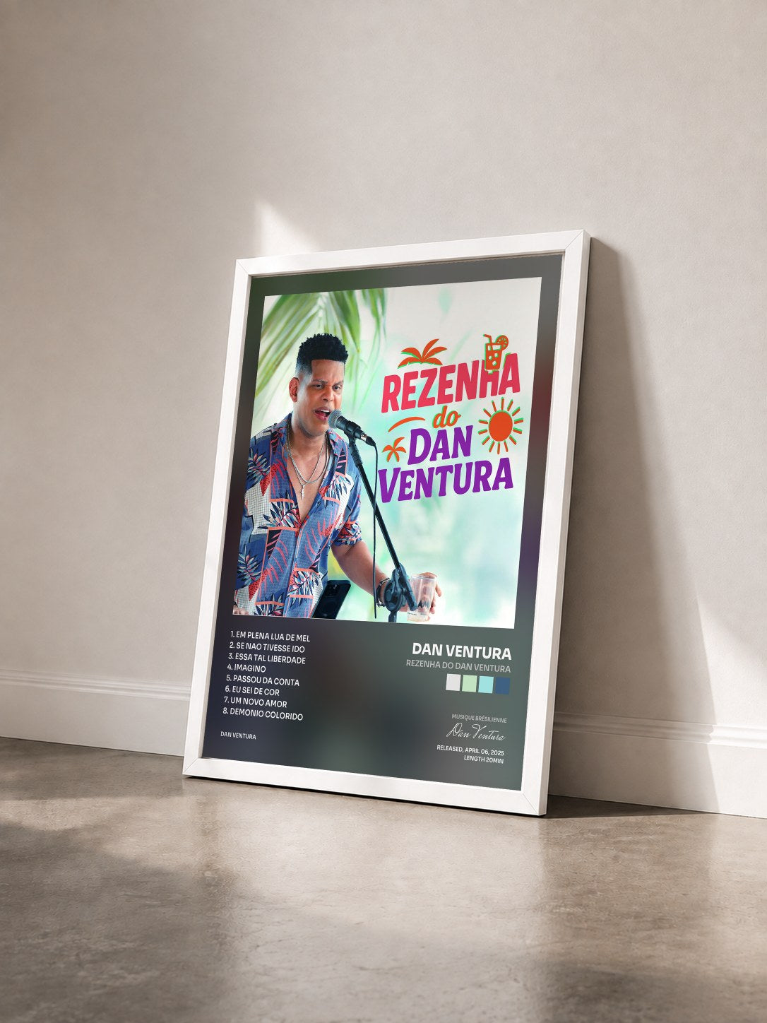 #blanc Tableau de l'album Rezenha do Dan Ventura de Dan Ventura vu de trois quarts, cadre blanc