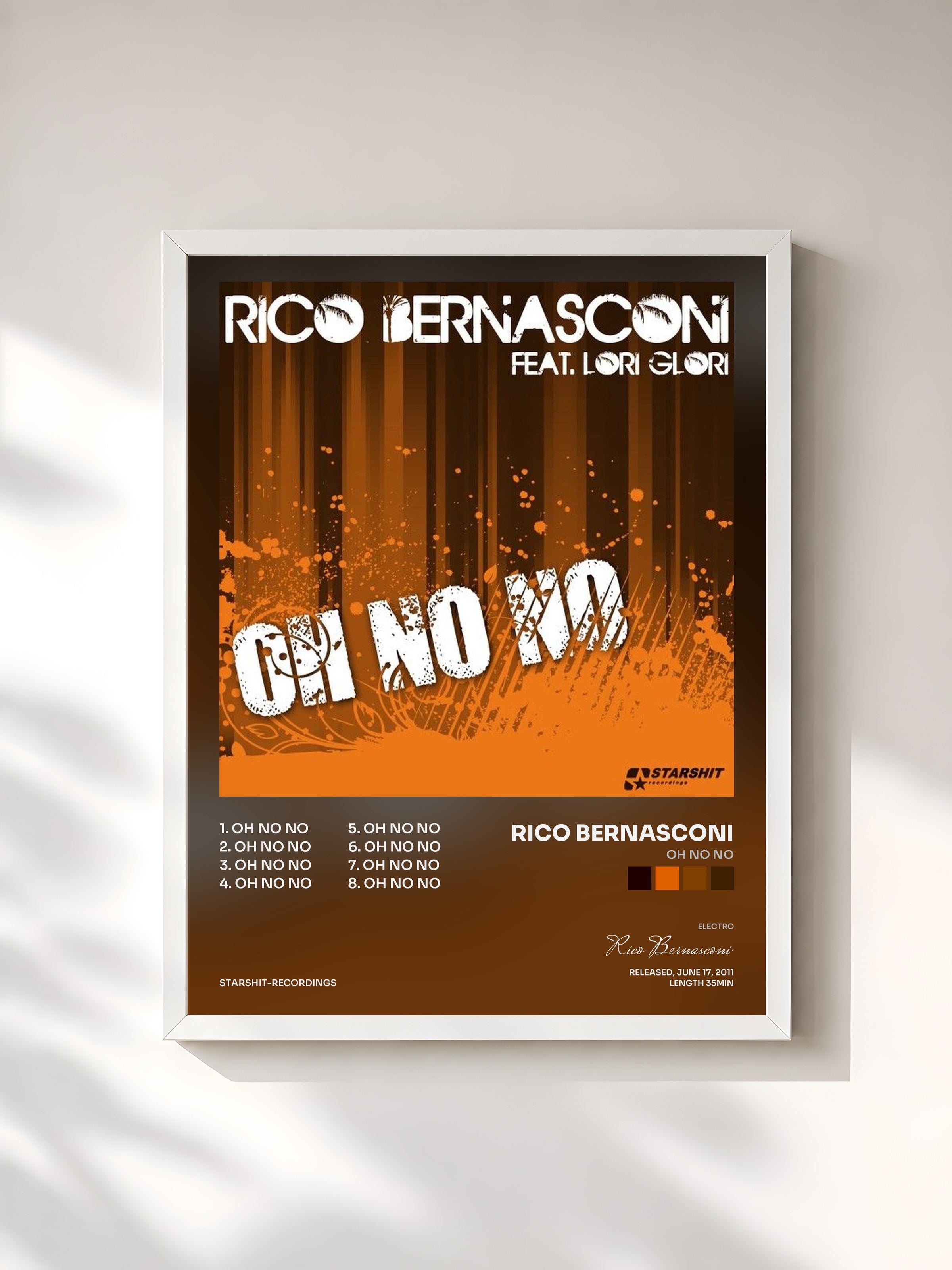 #blanc Tableau de l'album Oh No No de Rico Bernasconi, cadre blanc, imprimé et encadré en France