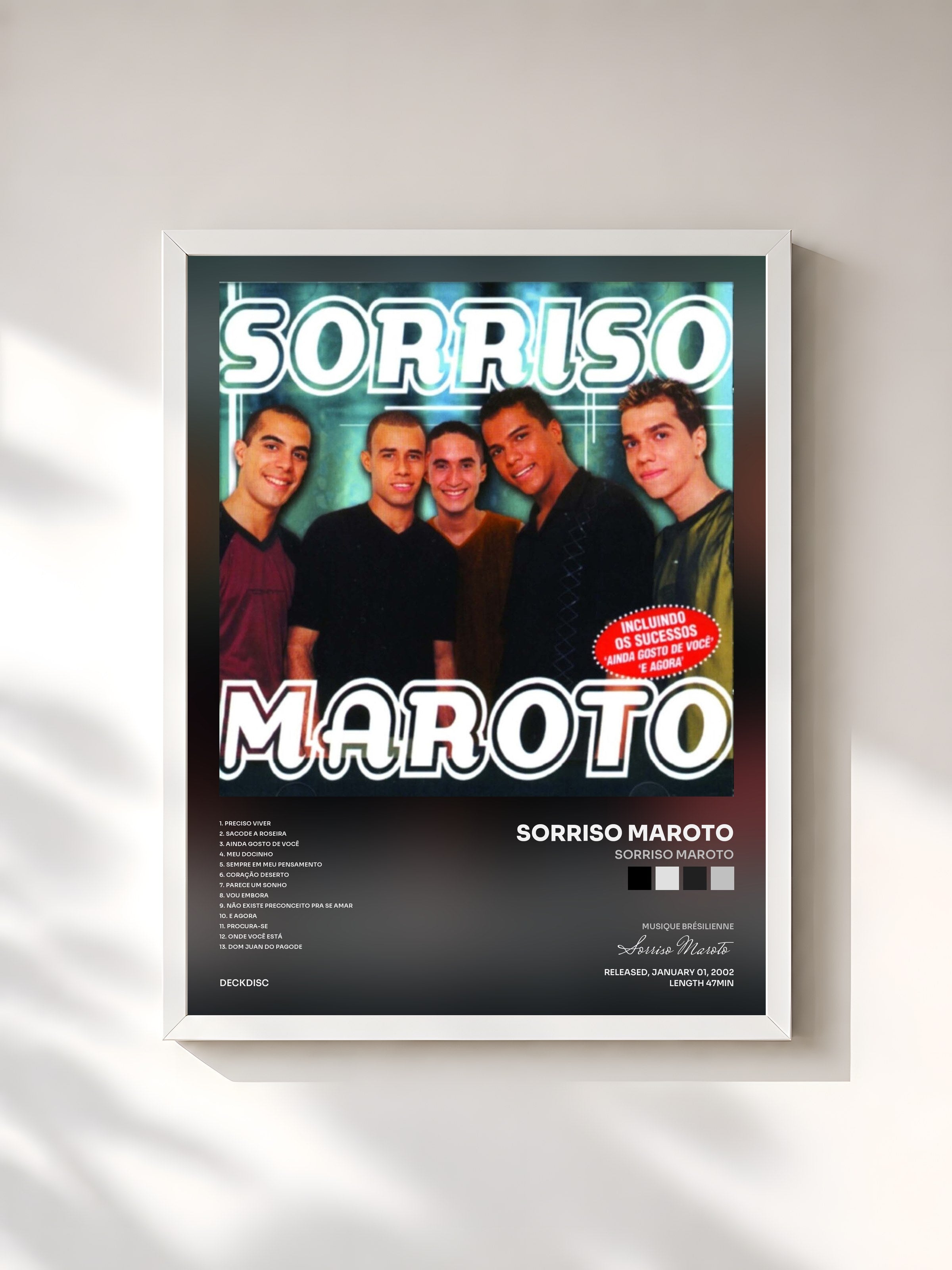 #blanc Tableau de l'album Sorriso Maroto de Sorriso Maroto, cadre blanc, imprimé et encadré en France