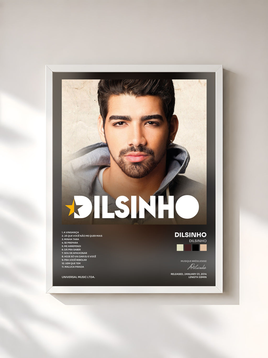 #blanc Tableau de l'album Dilsinho de Dilsinho, cadre blanc, imprimé et encadré en France