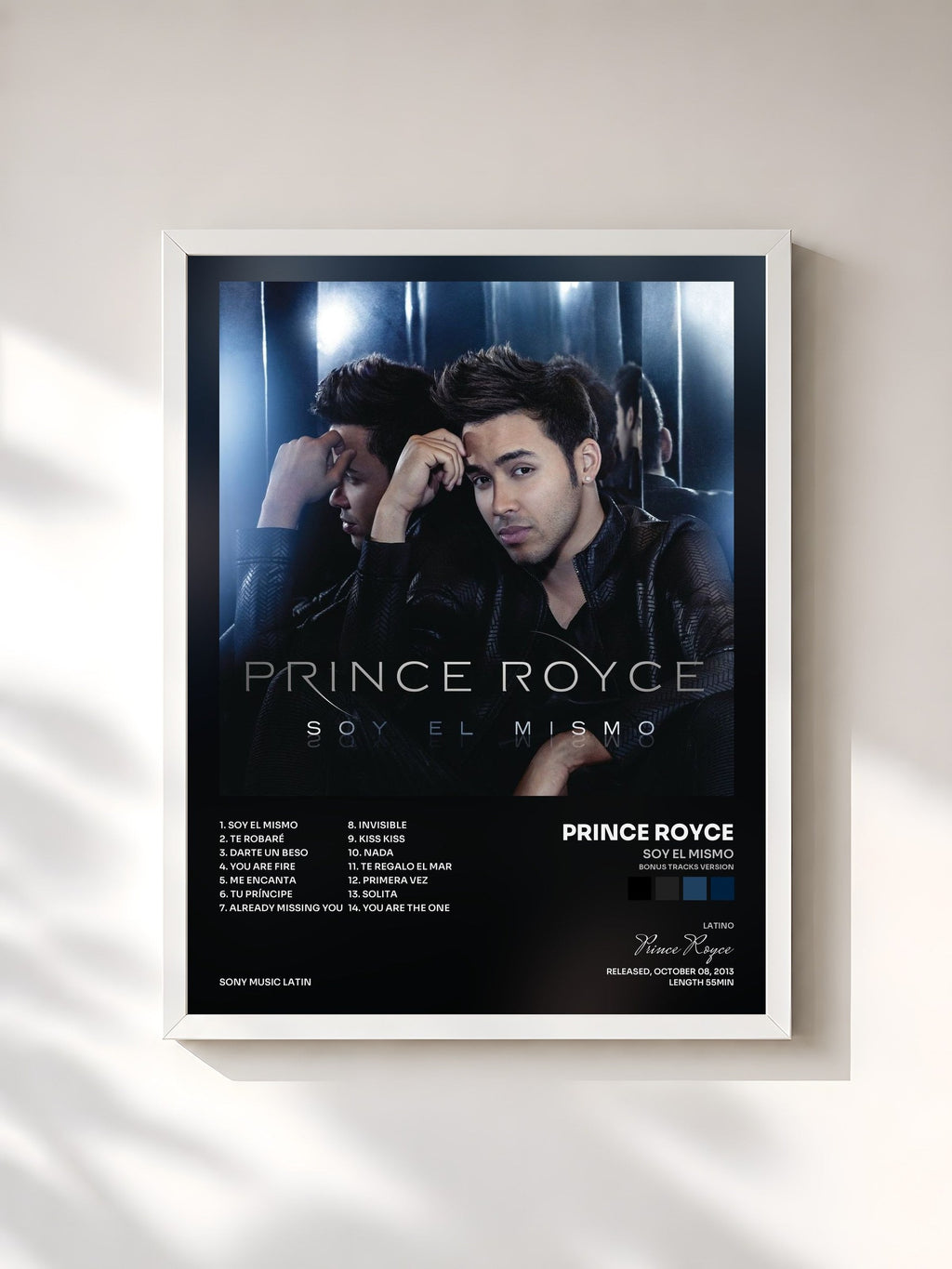 #blanc Soy el Mismo (Bonus Tracks Version) di Prince Royce in stampa incorniciata, cornice bianca, stampata e incorniciata in Francia