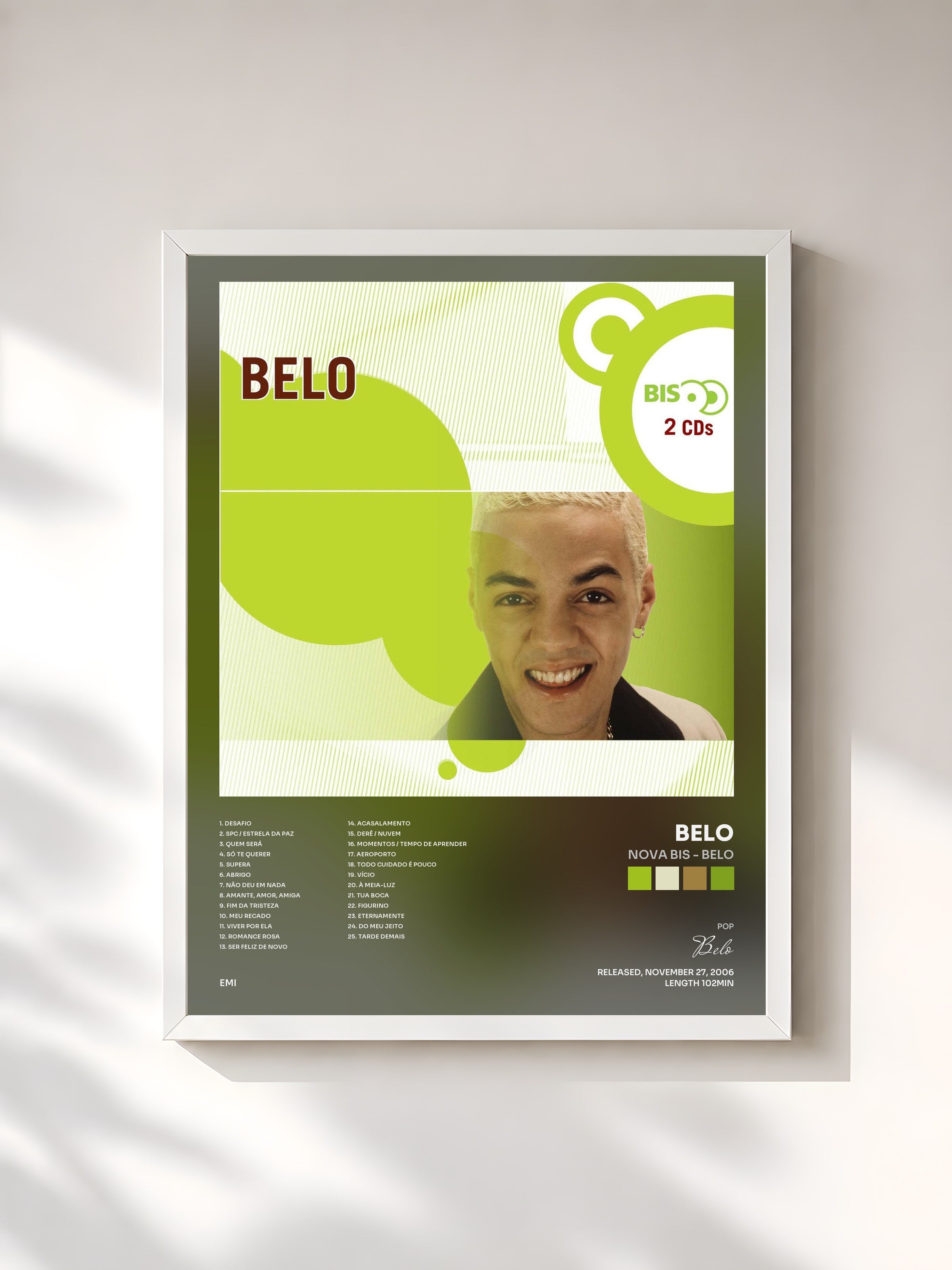 #blanc Tableau de l'album Nova Bis - Belo de Belo, cadre blanc, imprimé et encadré en France