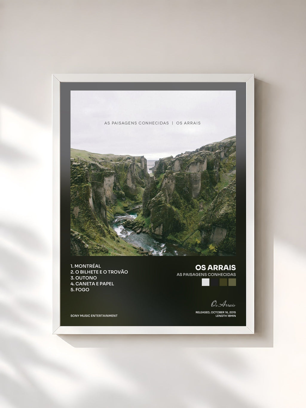 #blanc As Paisagens Conhecidas von Os Arrais als gerahmter Kunstdruck, weißer Rahmen, gedruckt und gerahmt in Frankreich