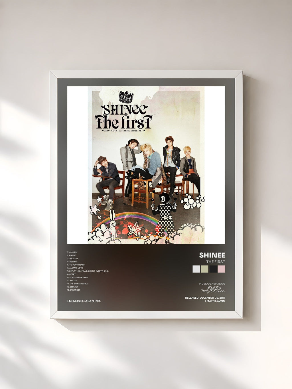 #blanc The First di SHINee in stampa incorniciata, cornice bianca, stampata e incorniciata in Francia