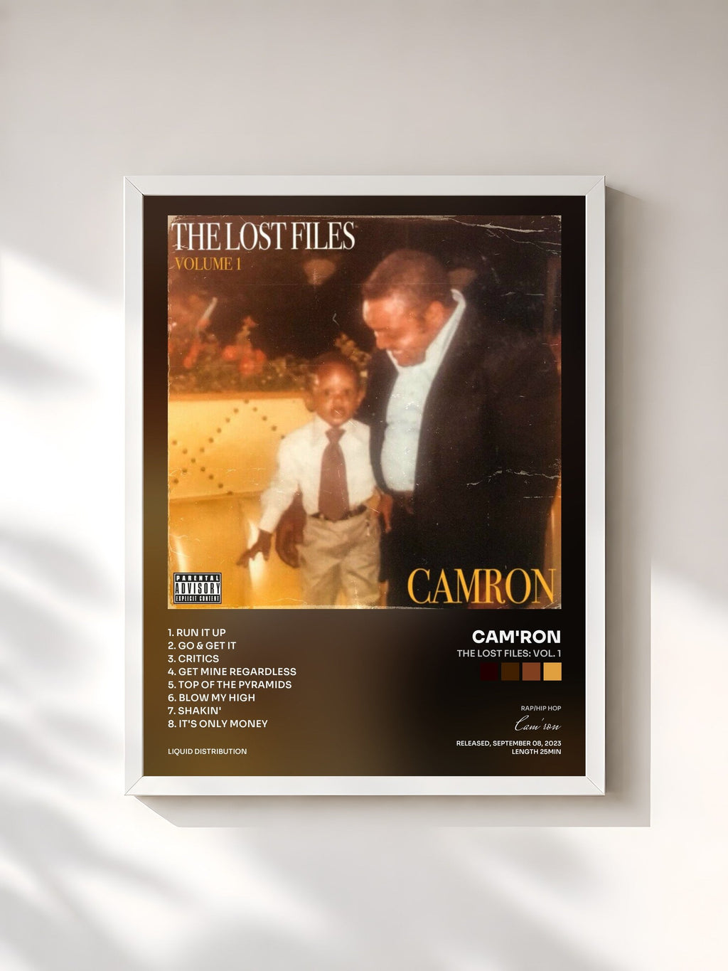 #blanc The Lost Files: Vol. 1 di Cam'ron in stampa incorniciata, cornice bianca, stampata e incorniciata in Francia