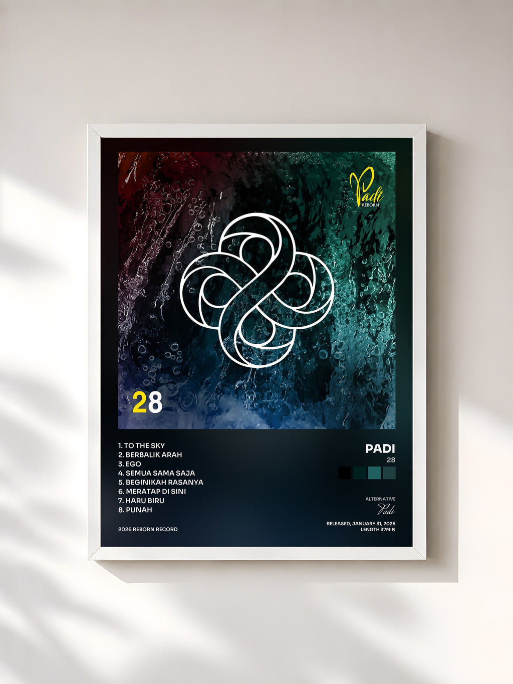 #blanc 28 by Padi as a framed art print, white frame, printed and framed in France