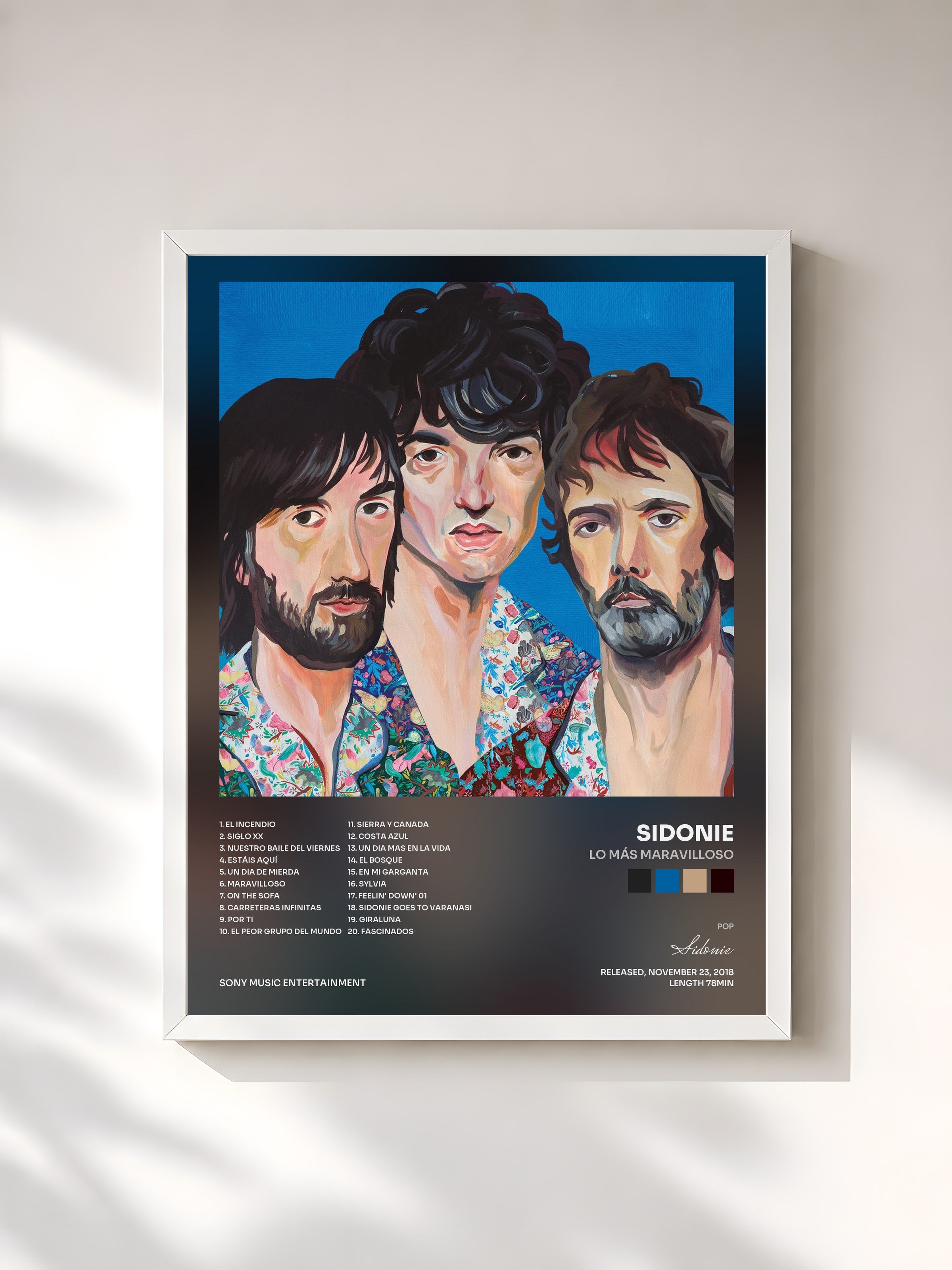 #blanc Tableau de l'album Lo Más Maravilloso de Sidonie, cadre blanc, imprimé et encadré en France