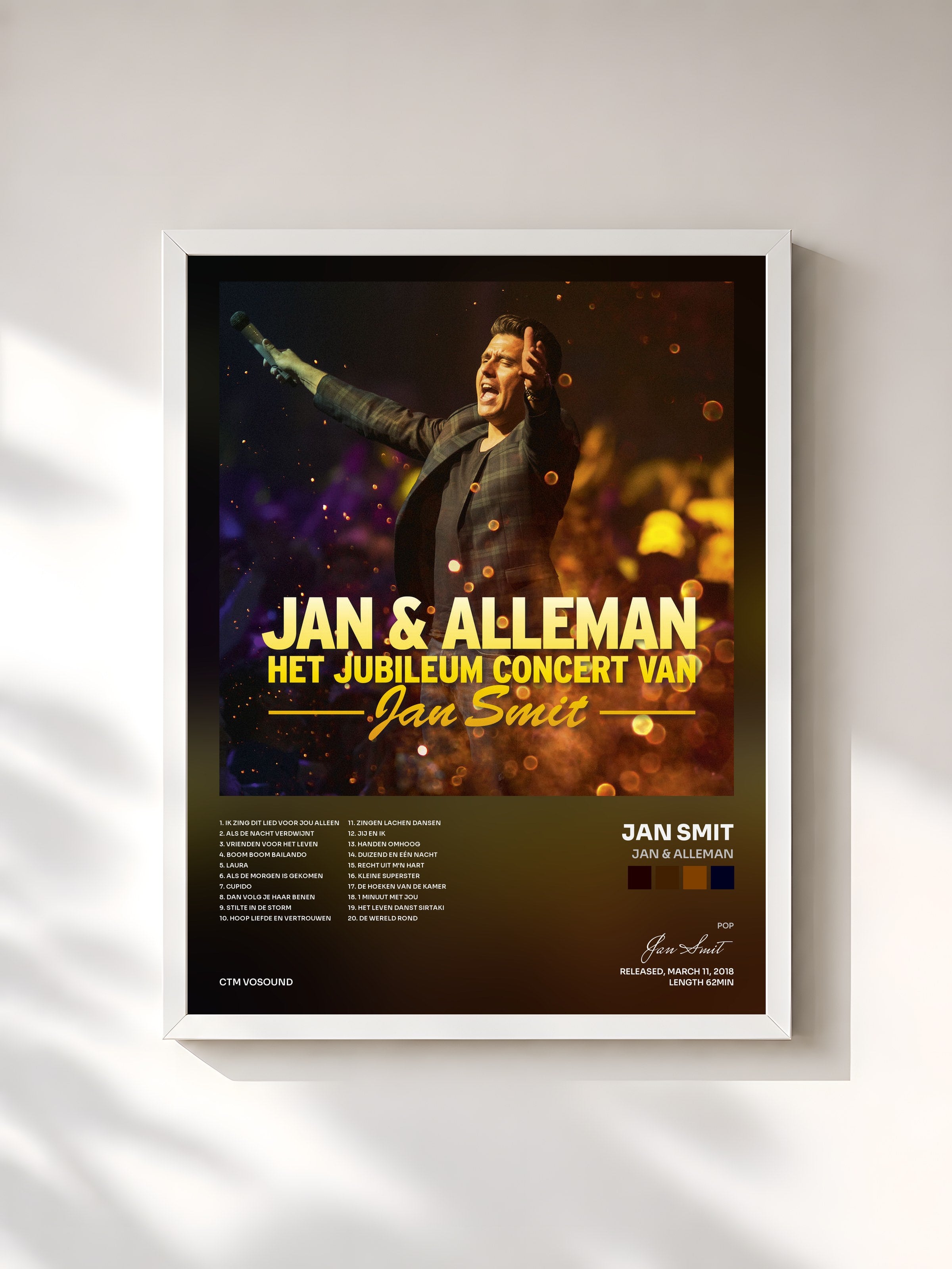 #blanc Tableau de l'album Jan & Alleman de Jan Smit, cadre blanc, imprimé et encadré en France