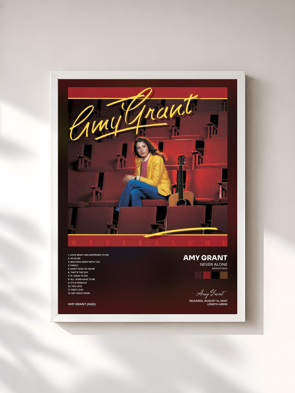 #blanc Never Alone (Remastered) di Amy Grant in stampa incorniciata, cornice bianca, stampata e incorniciata in Francia