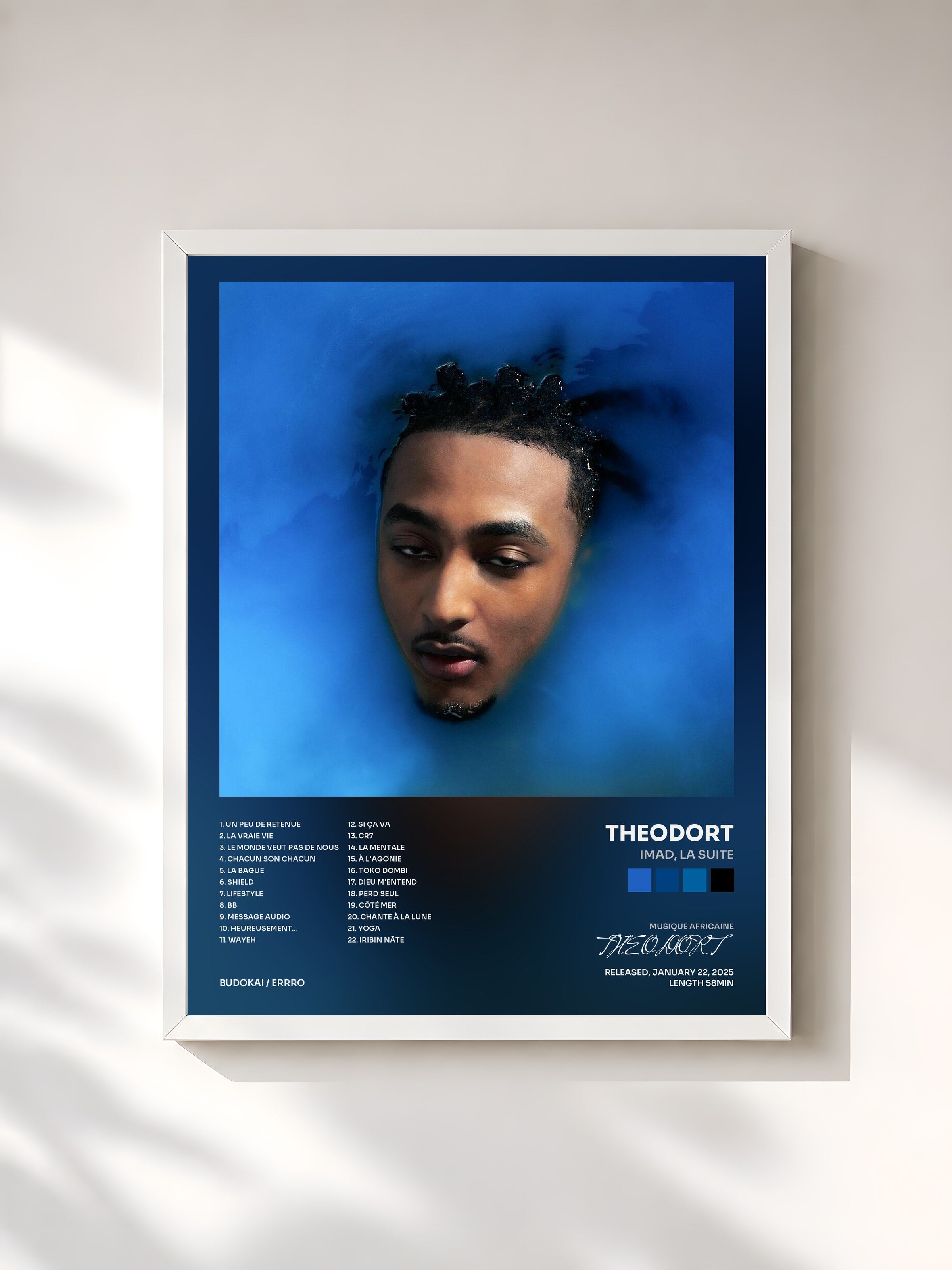 #blanc Tableau de l'album Imad, la suite de THEODORT, cadre blanc, imprimé et encadré en France