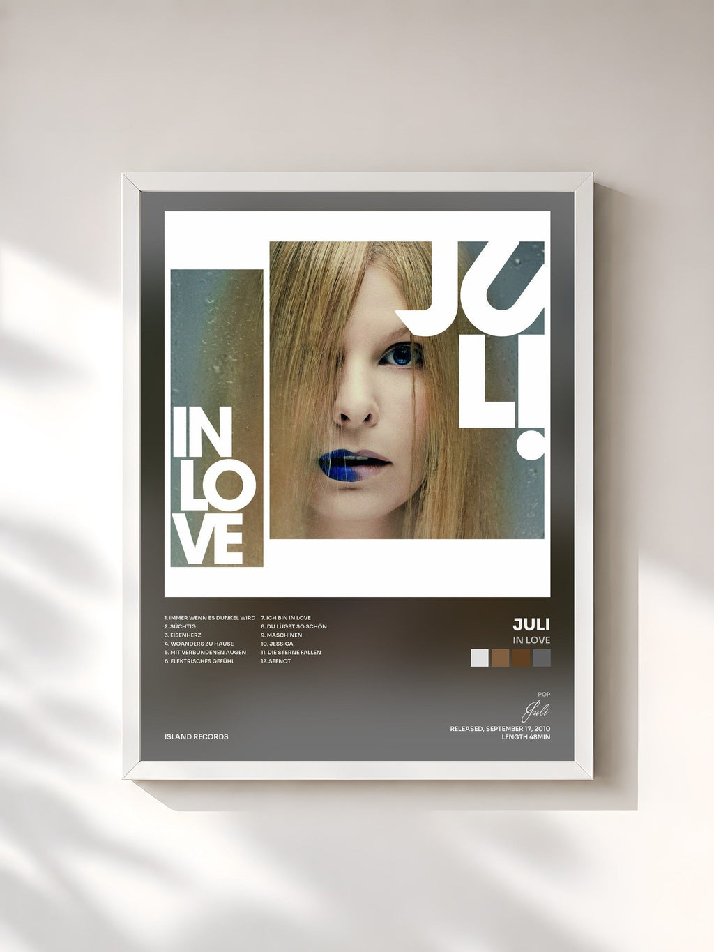 #blanc In Love von Juli als gerahmter Kunstdruck, weißer Rahmen, gedruckt und gerahmt in Frankreich