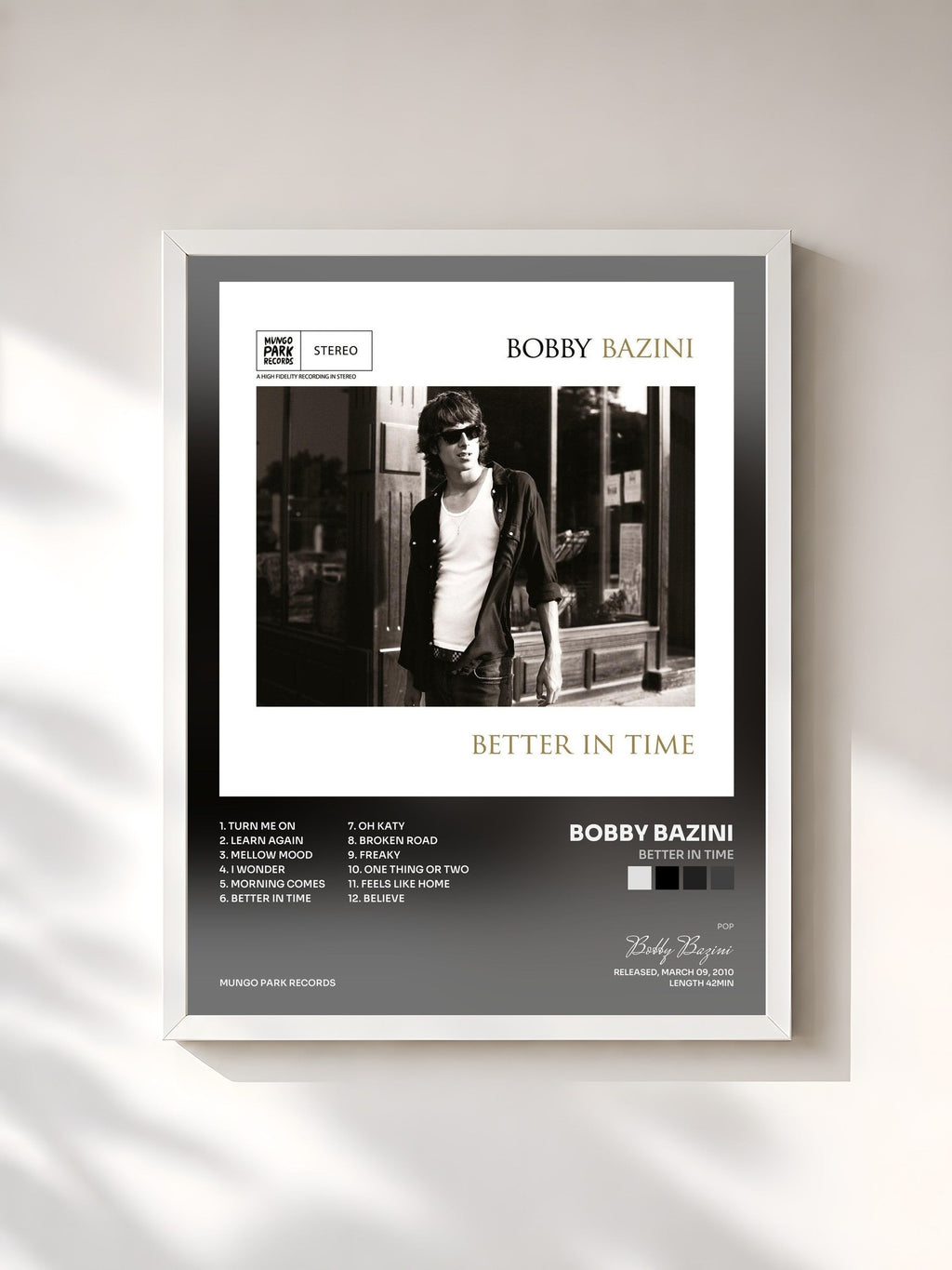 #blanc Better in Time di Bobby Bazini in stampa incorniciata, cornice bianca, stampata e incorniciata in Francia