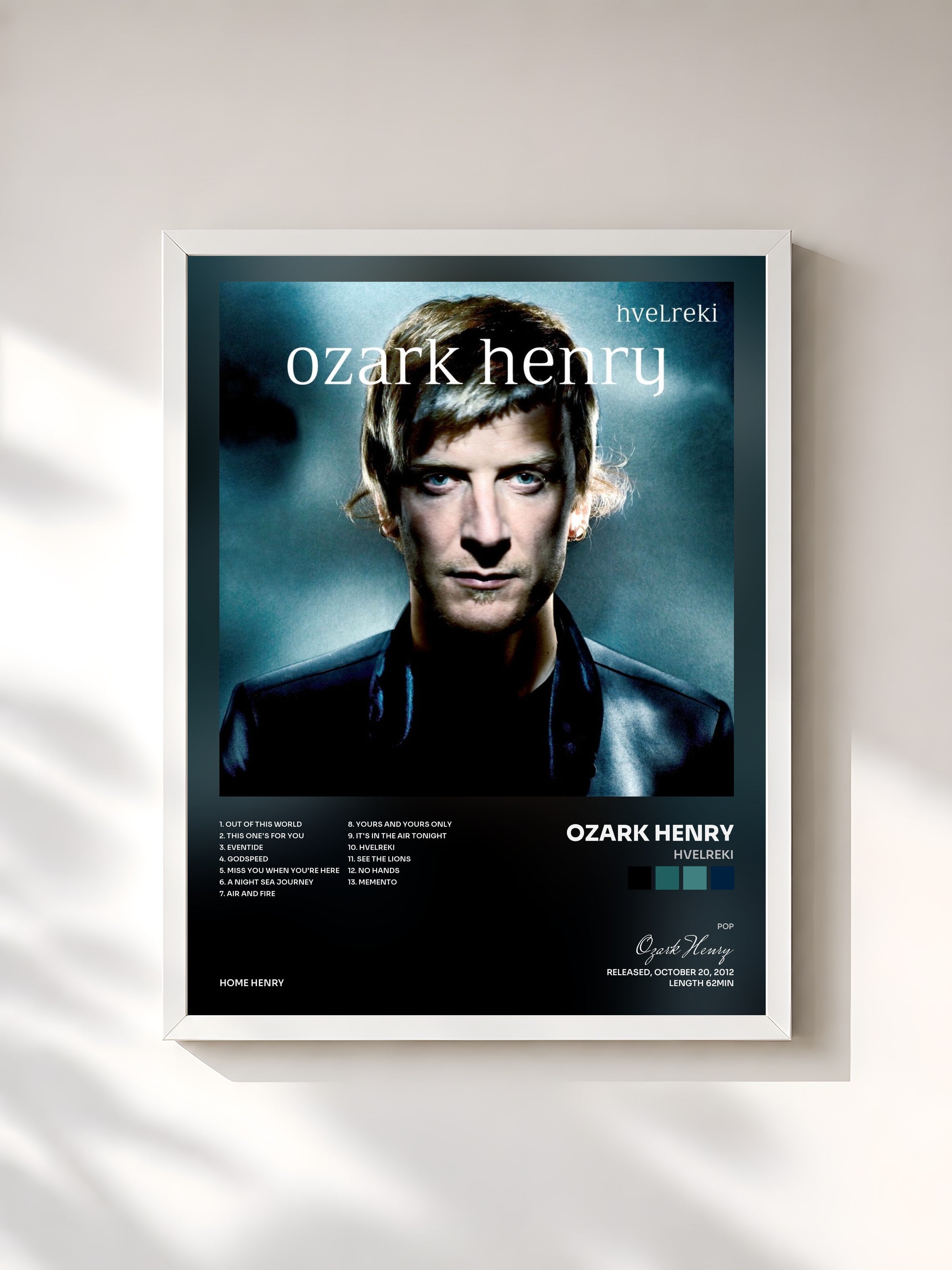 #blanc Tableau de l'album Hvelreki de Ozark Henry, cadre blanc, imprimé et encadré en France