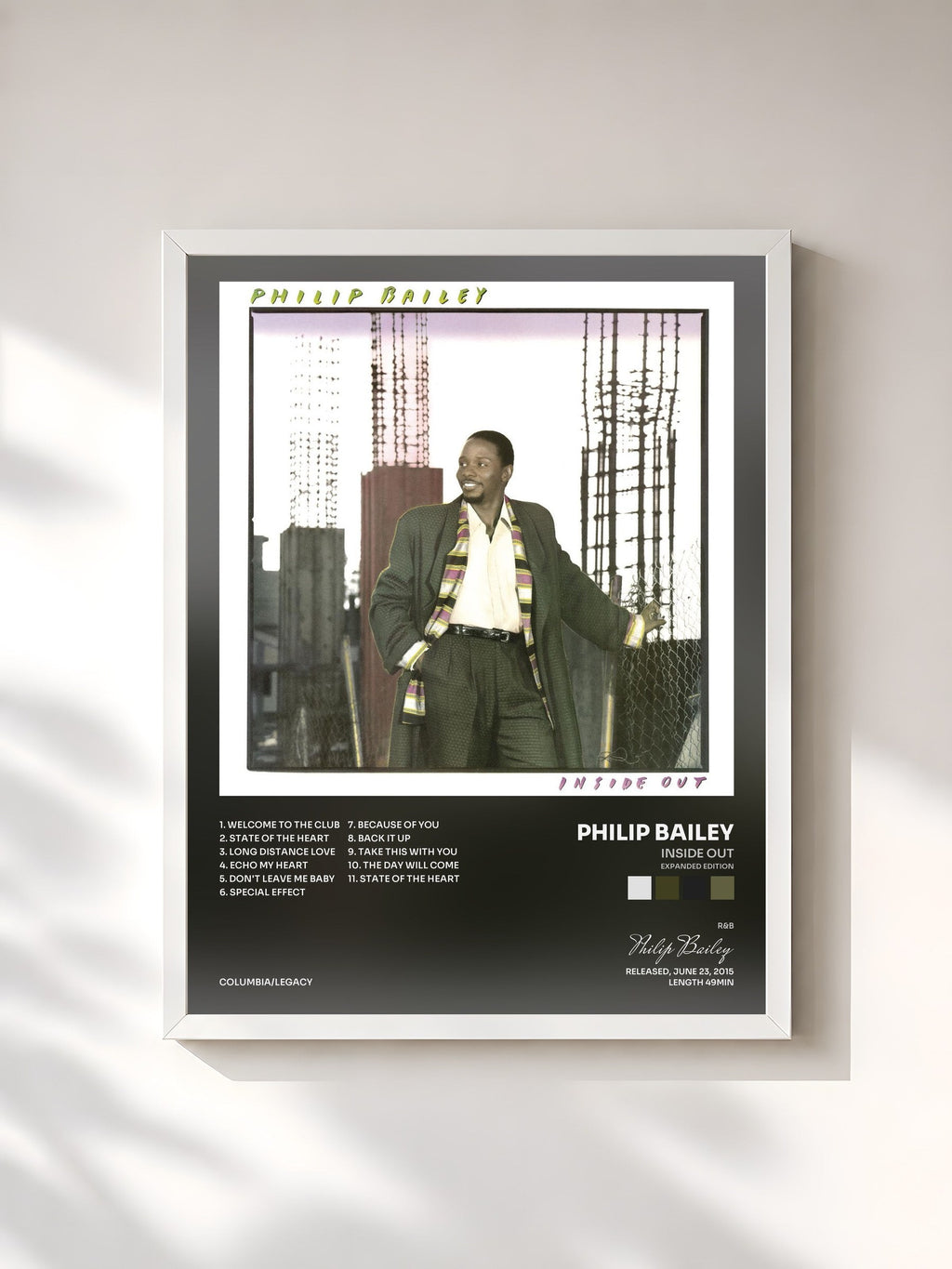 #blanc Inside Out (Expanded Edition) von Philip Bailey als gerahmter Kunstdruck, weißer Rahmen, gedruckt und gerahmt in Frankreich