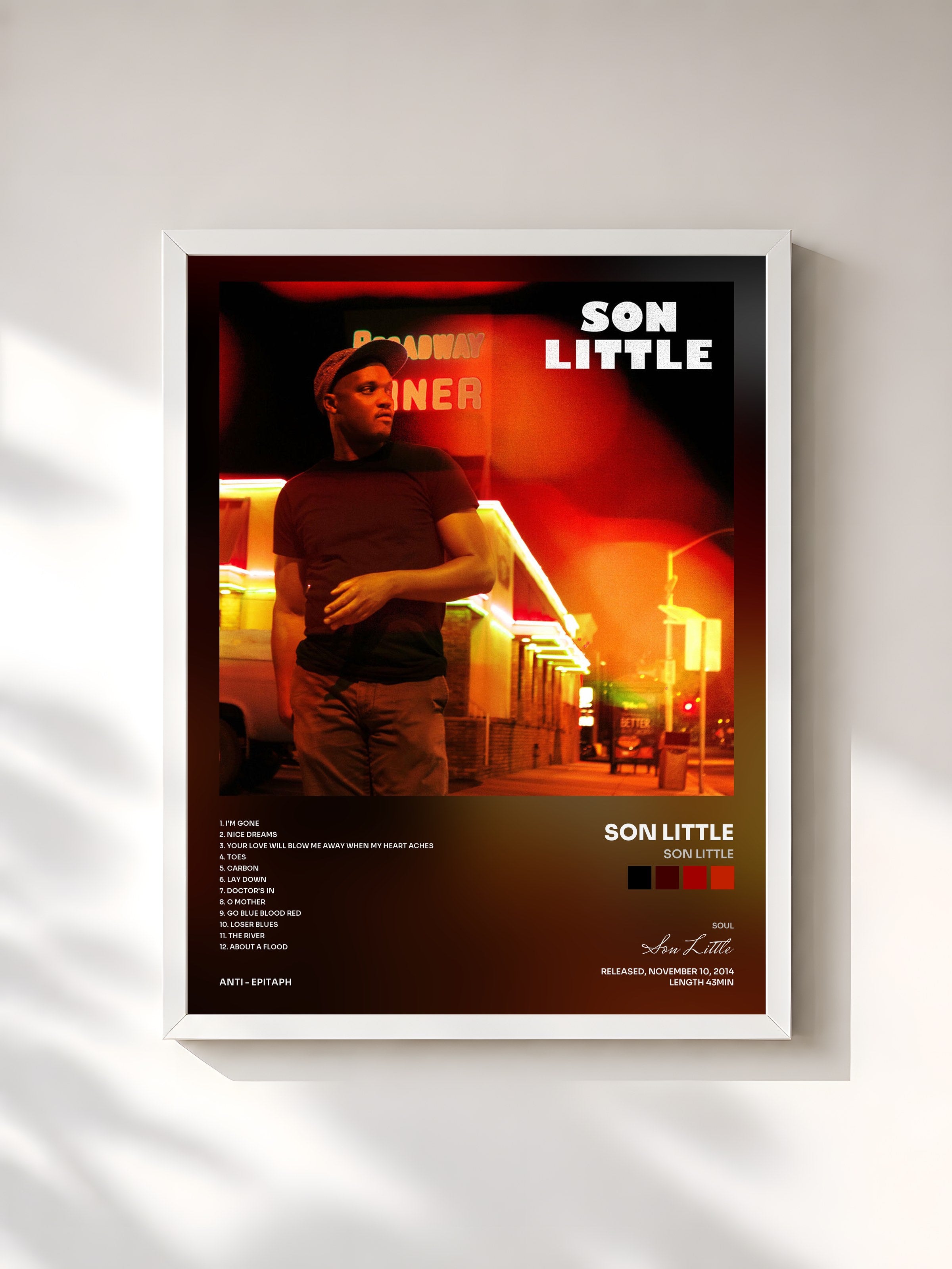 #blanc Tableau de l'album Son Little de Son Little, cadre blanc, imprimé et encadré en France