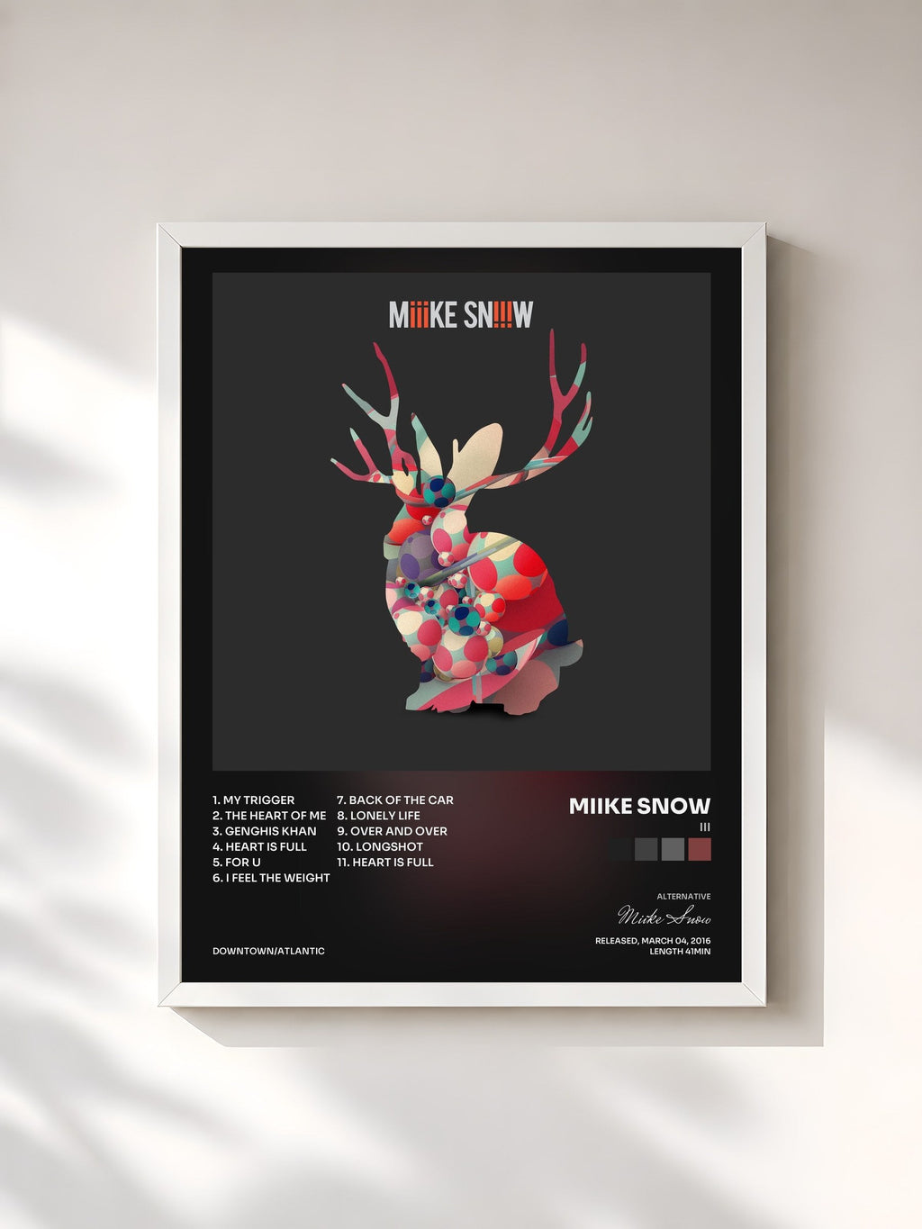 #blanc iii di Miike Snow in stampa incorniciata, cornice bianca, stampata e incorniciata in Francia