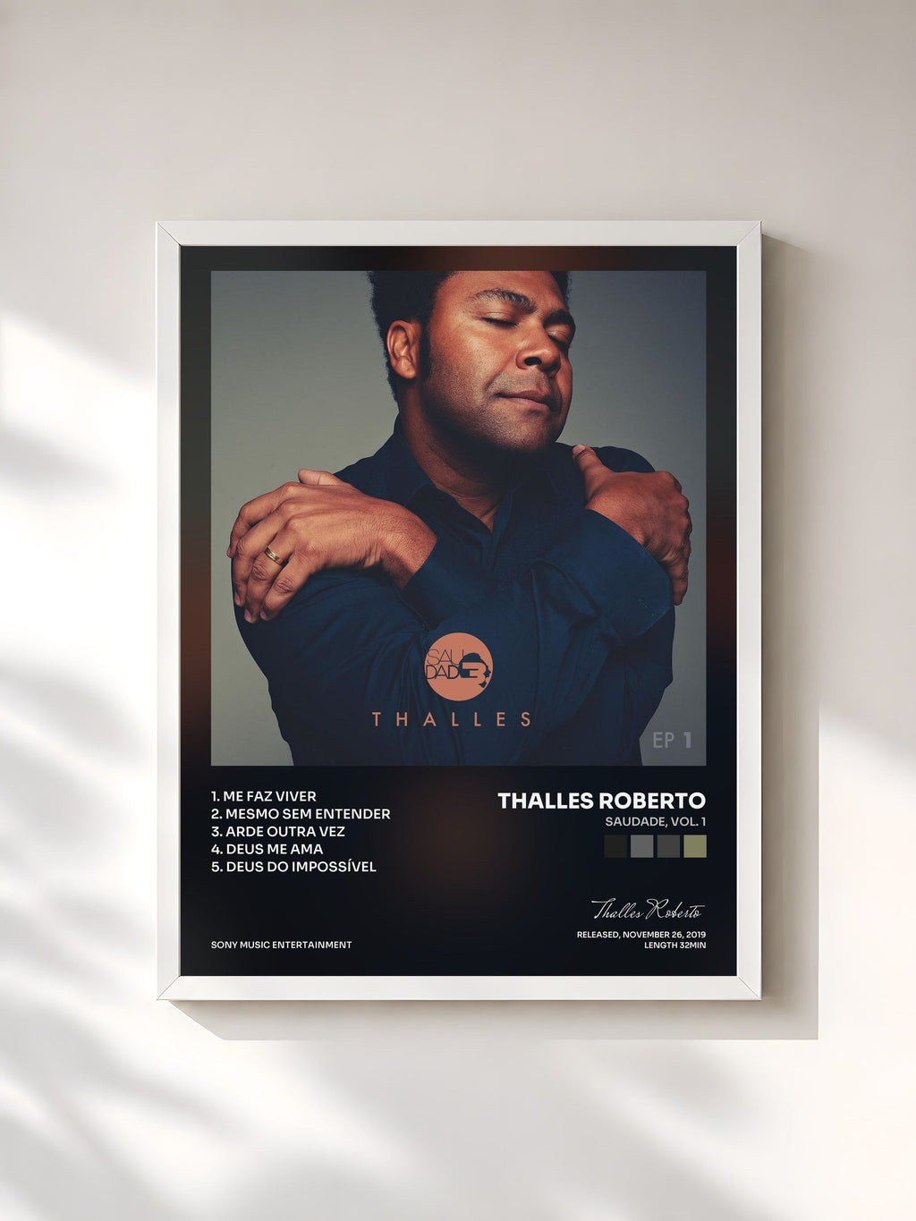 #blanc Saudade, Vol. 1 by Thalles Roberto as a framed art print, white frame, printed and framed in France