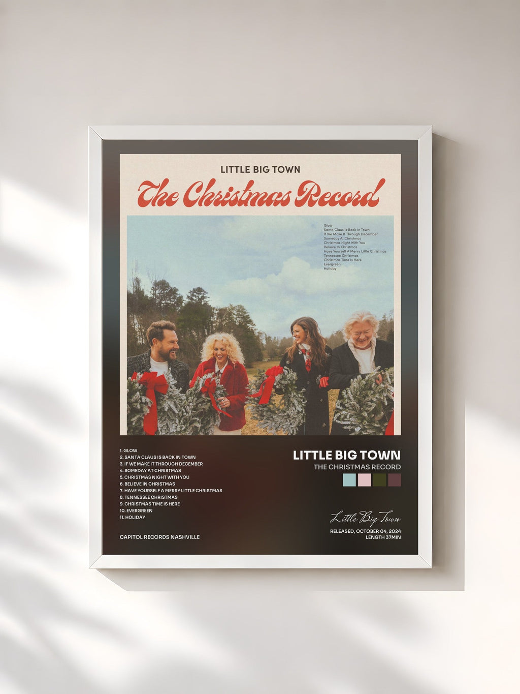 #blanc The Christmas Record di Little Big Town in stampa incorniciata, cornice bianca, stampata e incorniciata in Francia