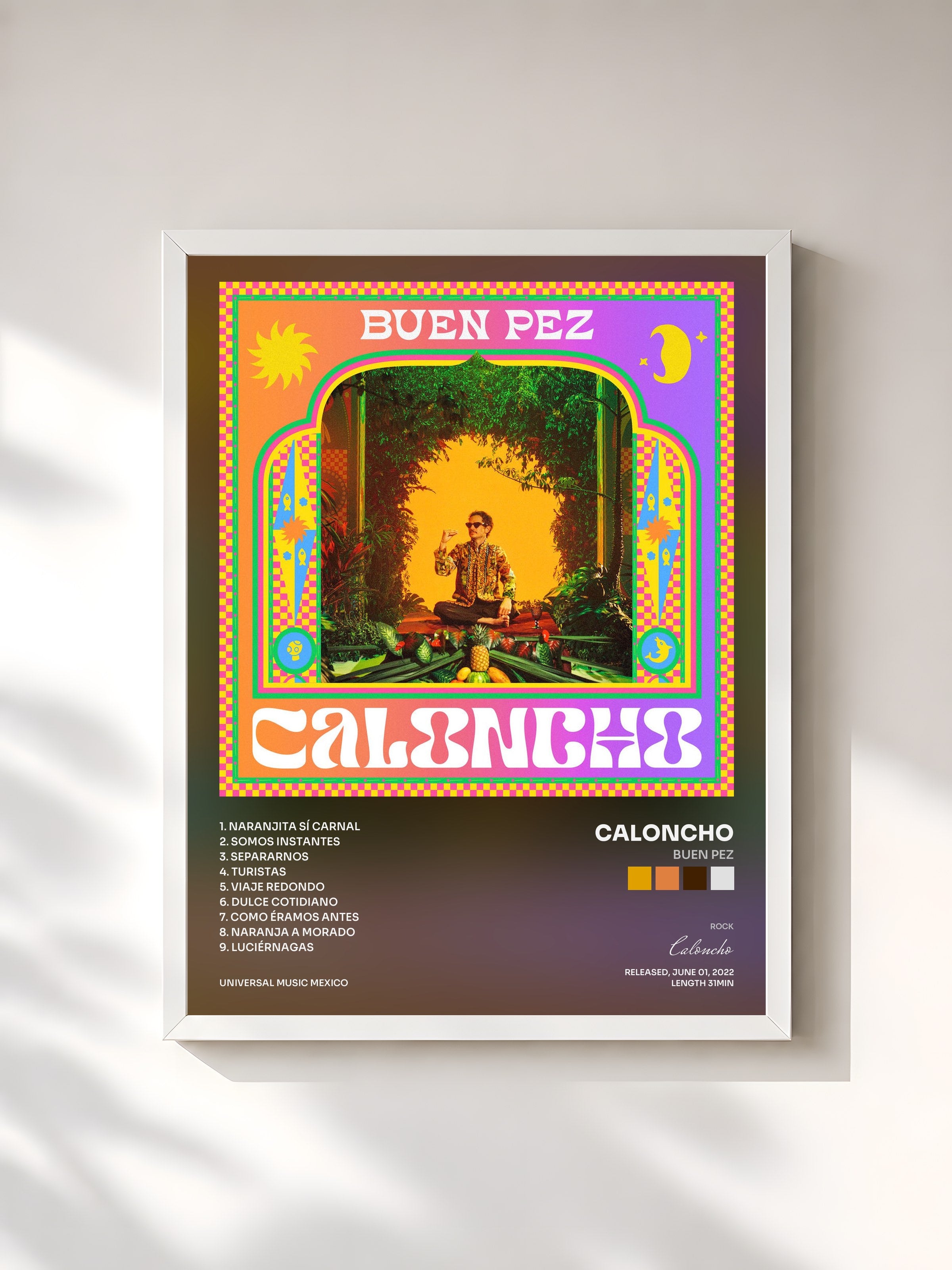 #blanc Tableau de l'album Buen Pez de Caloncho, cadre blanc, imprimé et encadré en France