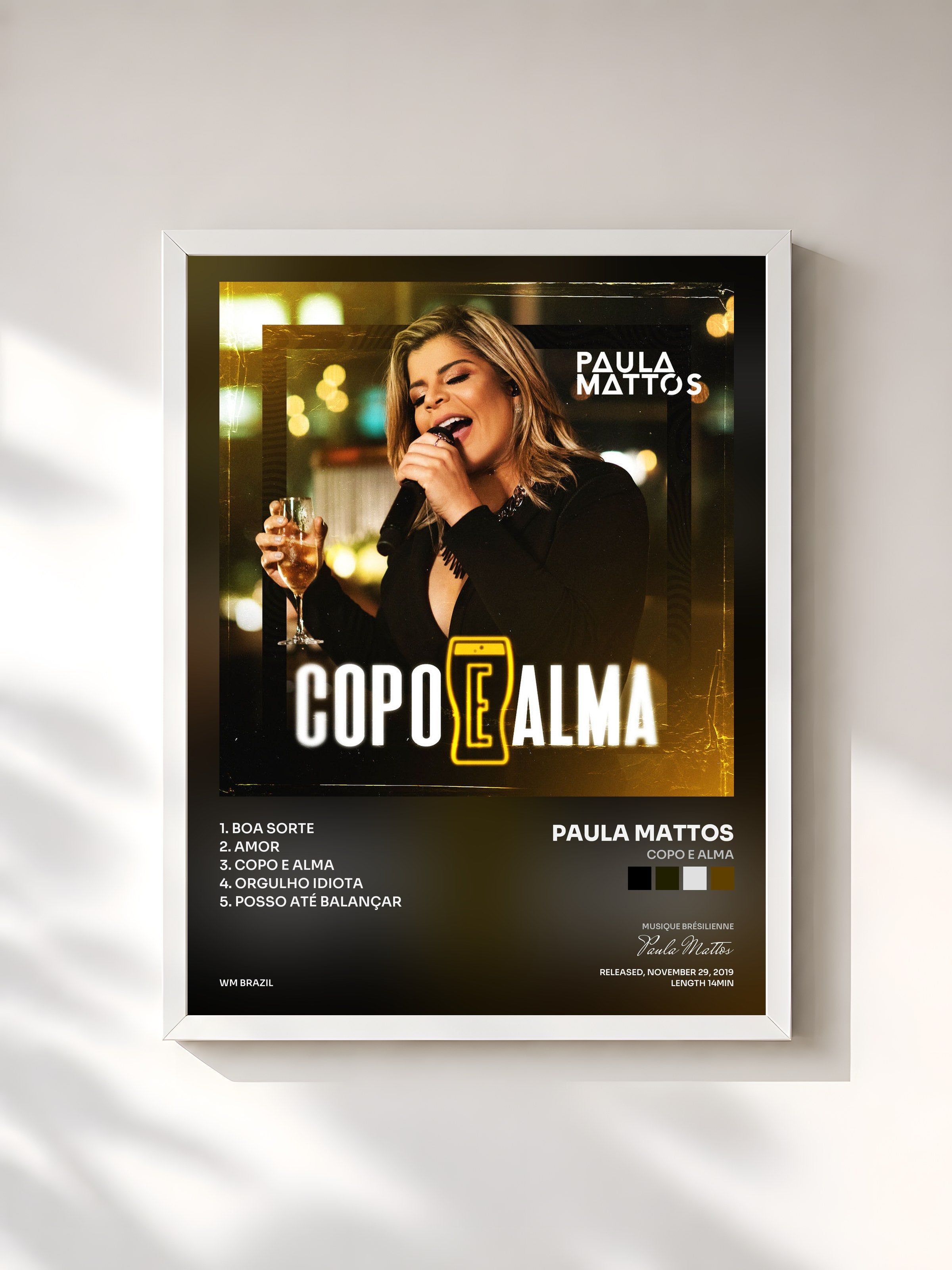 #blanc Tableau de l'album Copo e alma de Paula Mattos, cadre blanc, imprimé et encadré en France