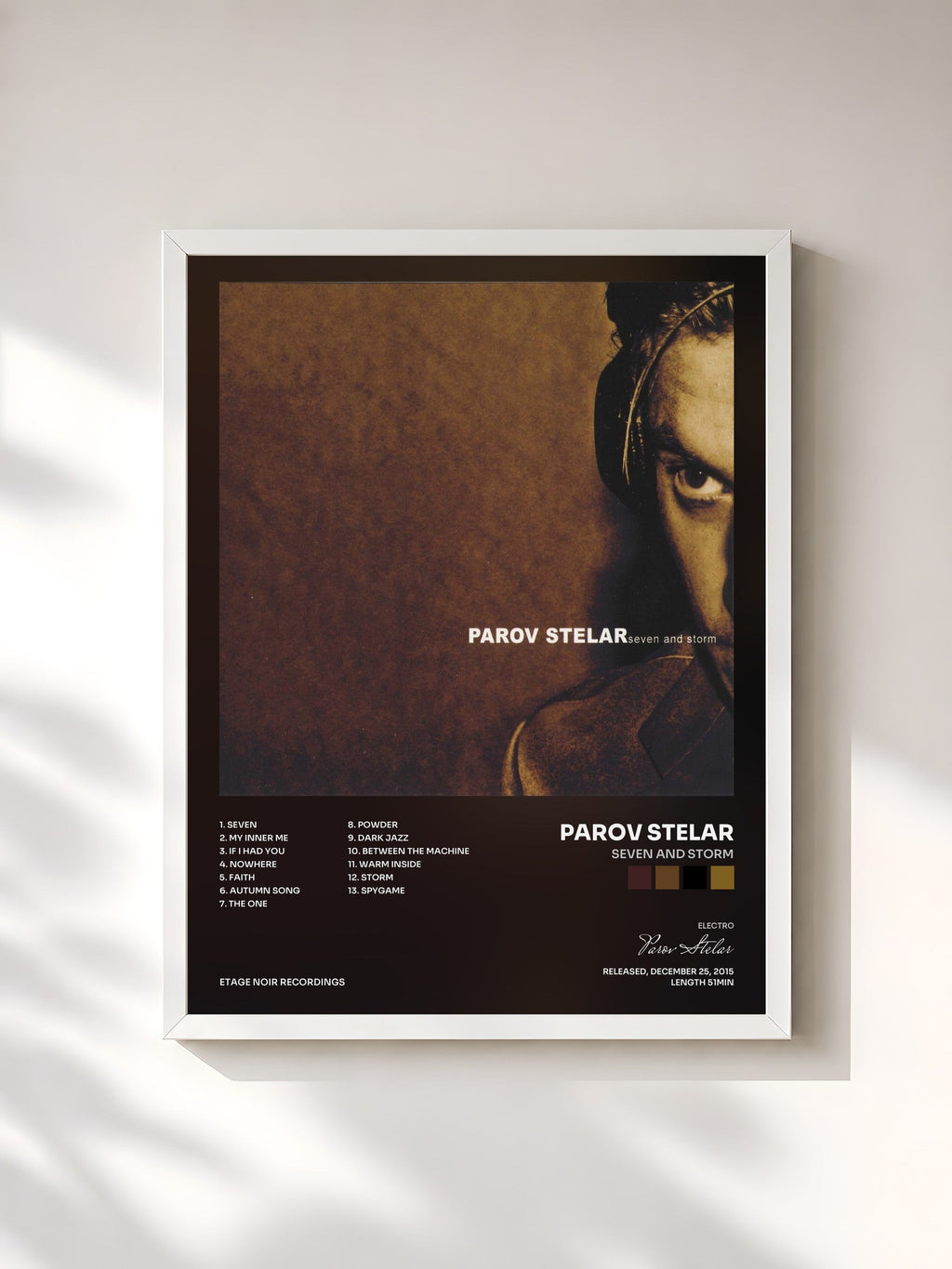 #blanc Seven and Storm by Parov Stelar as a framed art print, white frame, printed and framed in France
