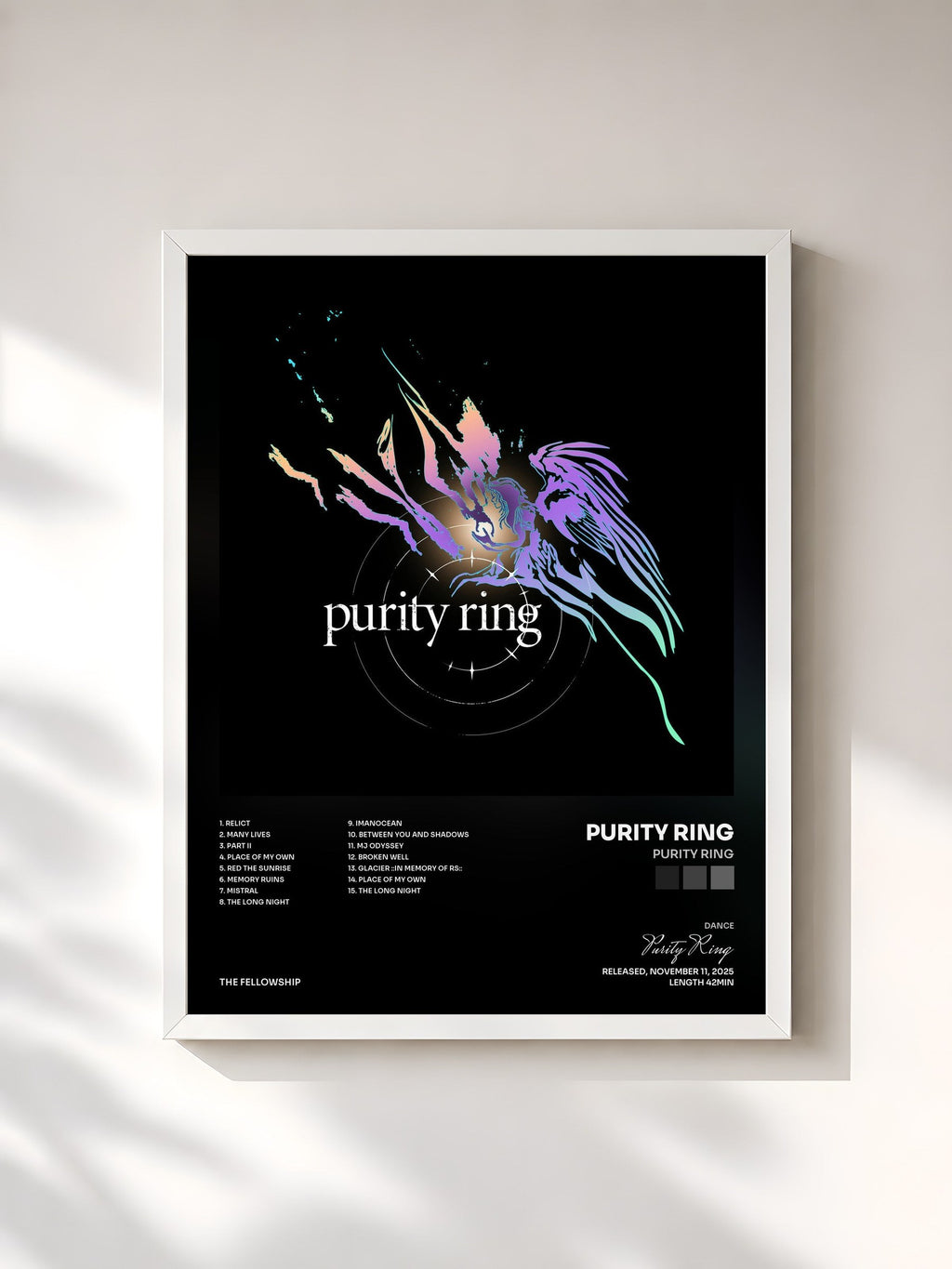 #blanc purity ring by Purity Ring as a framed art print, white frame, printed and framed in France