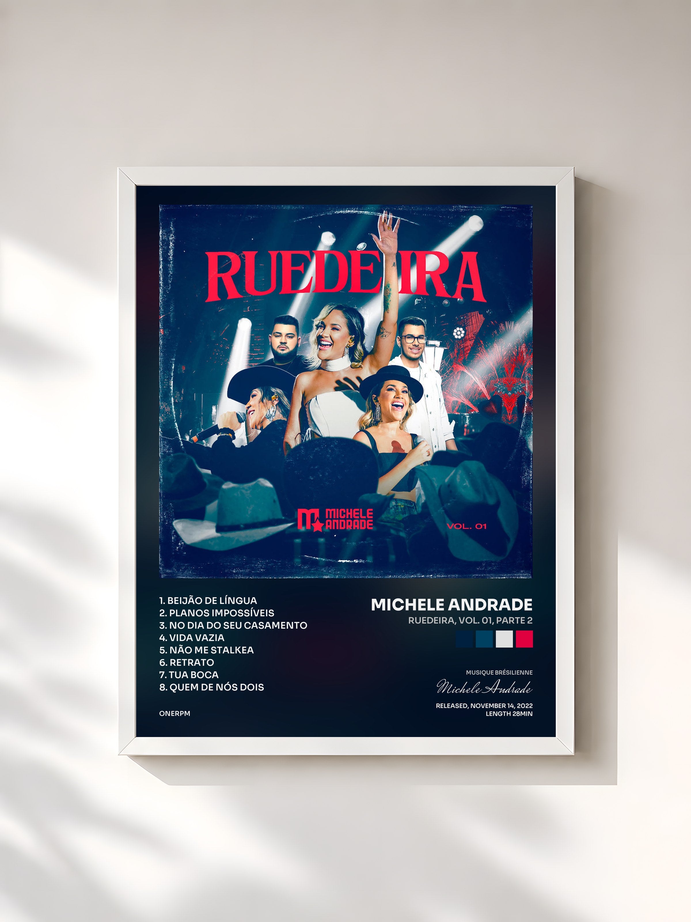#blanc Tableau de l'album Ruedeira, Vol. 01, Parte 2 de Michele Andrade, cadre blanc, imprimé et encadré en France