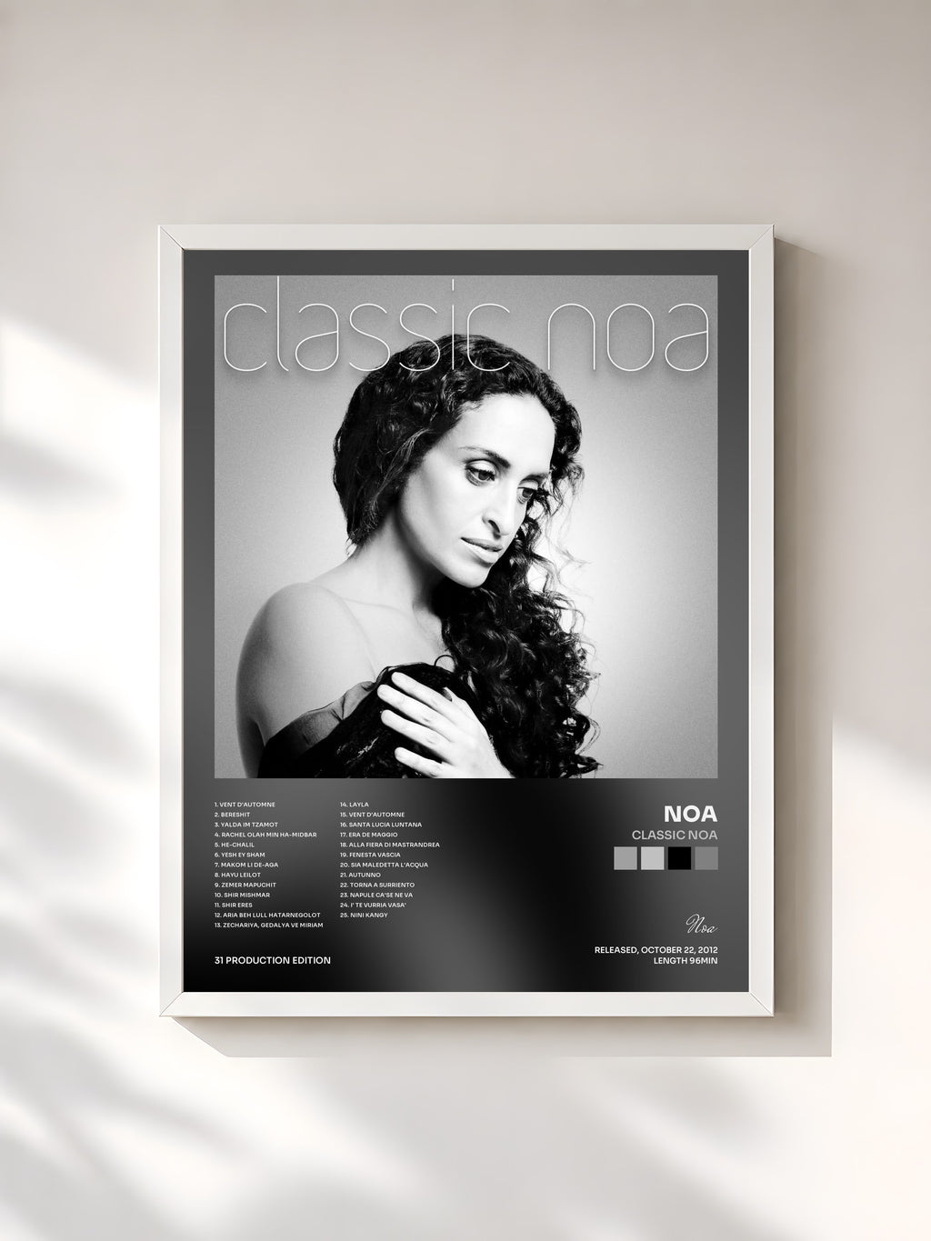 #blanc Classic Noa by Noa as a framed art print, white frame, printed and framed in France