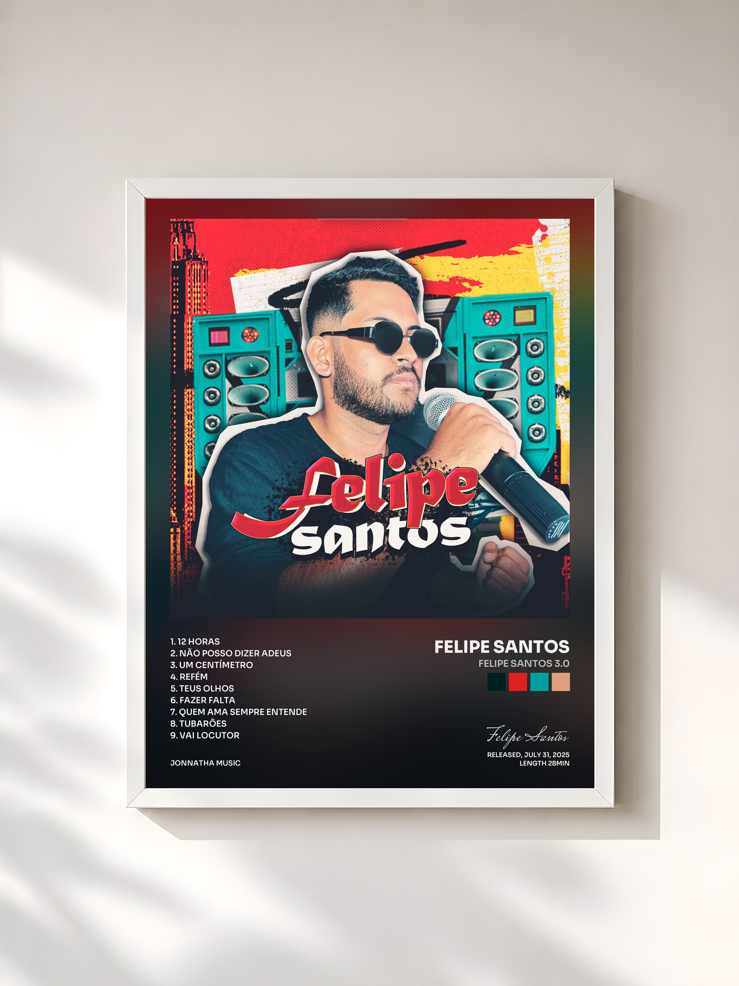 #blanc Tableau de l'album Felipe Santos 3.0 de Felipe Santos, cadre blanc, imprimé et encadré en France