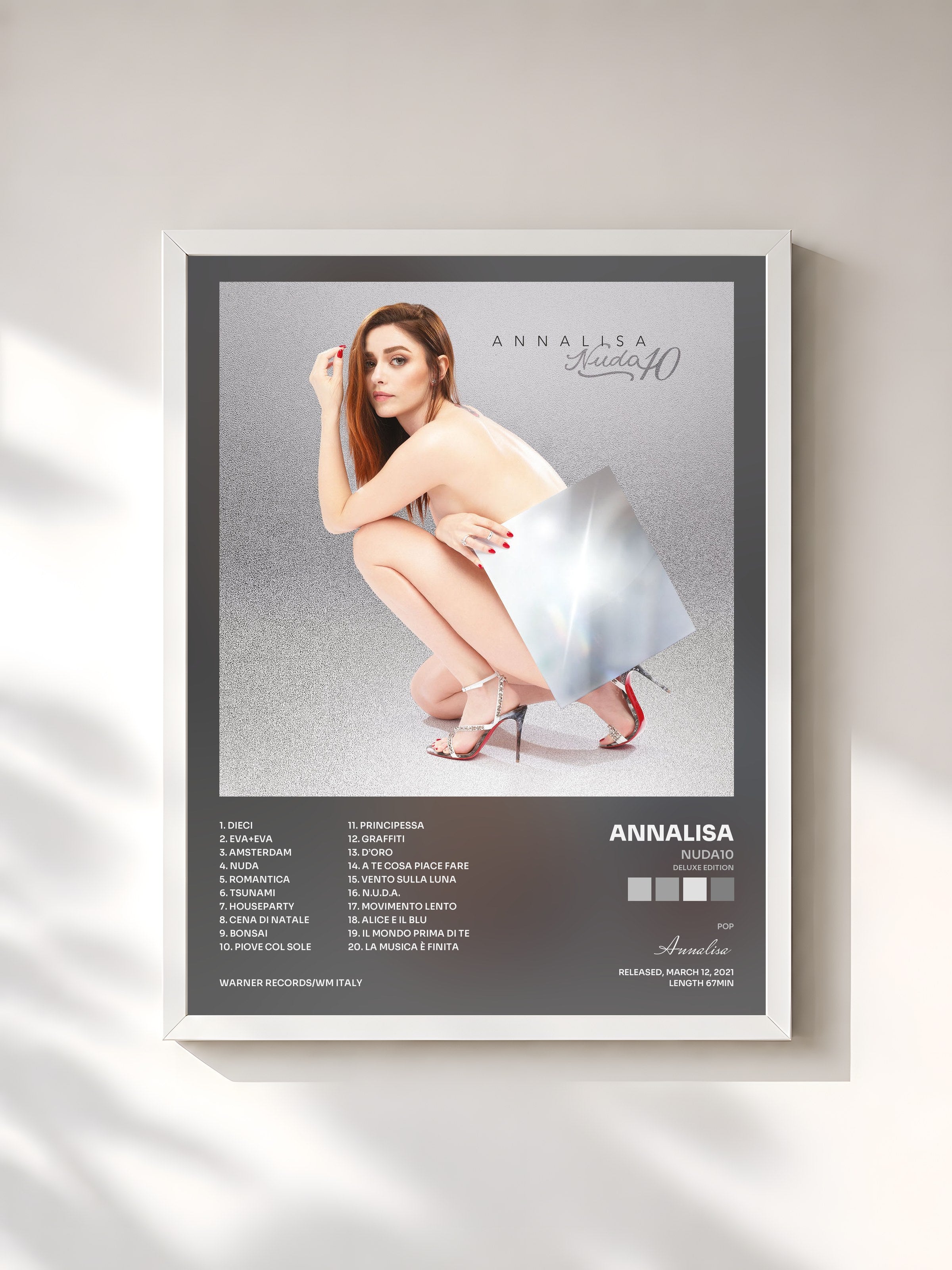 #blanc Tableau de l'album Nuda10 (Deluxe Edition) de Annalisa, cadre blanc, imprimé et encadré en France