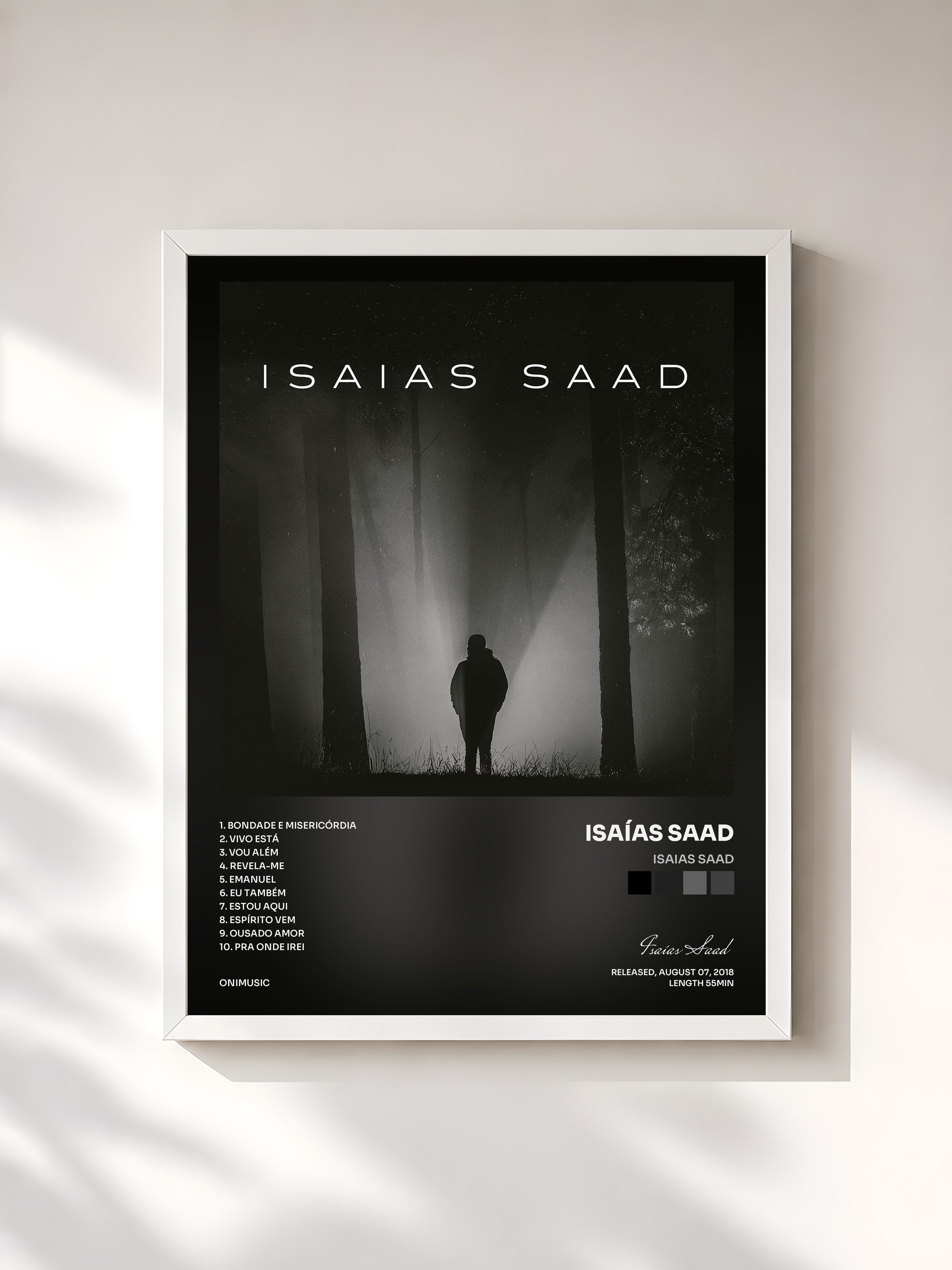 #blanc Tableau de l'album Isaias Saad de Isaías Saad, cadre blanc, imprimé et encadré en France