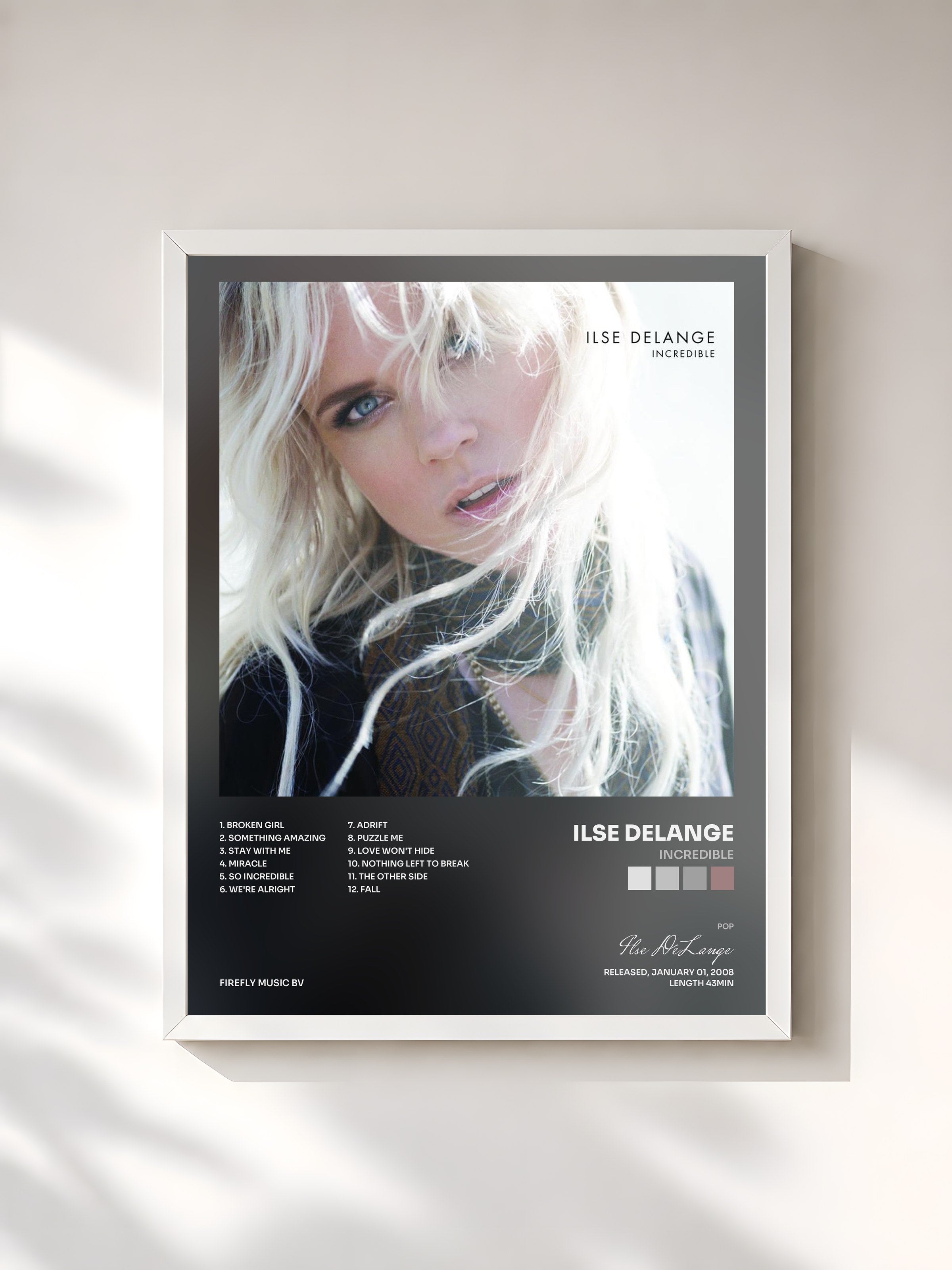 #blanc Tableau de l'album Incredible de Ilse DeLange, cadre blanc, imprimé et encadré en France