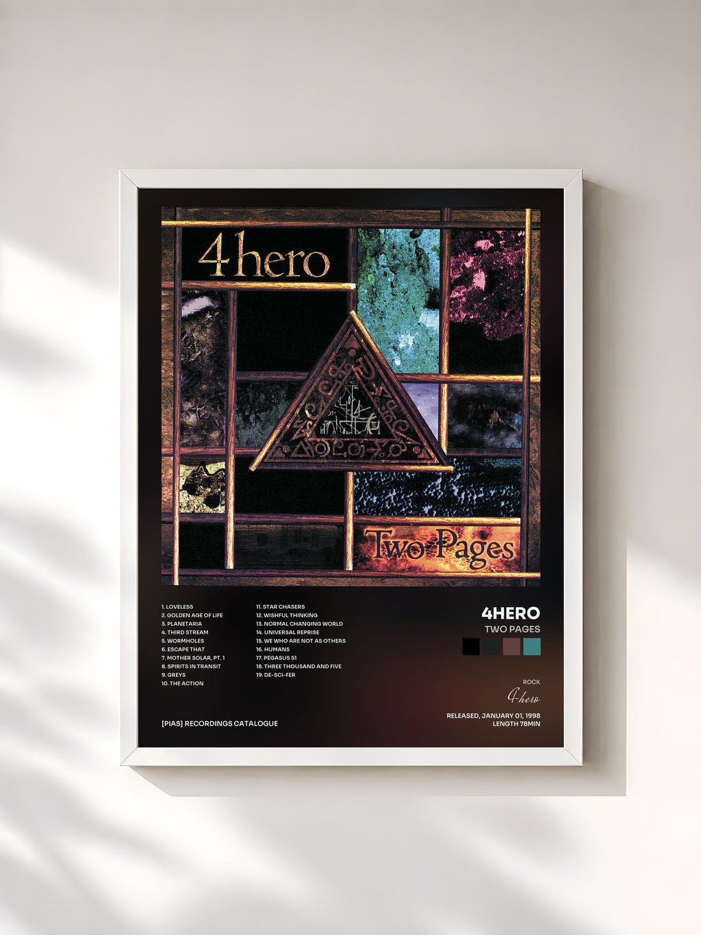 #blanc Two Pages di 4hero in stampa incorniciata, cornice bianca, stampata e incorniciata in Francia