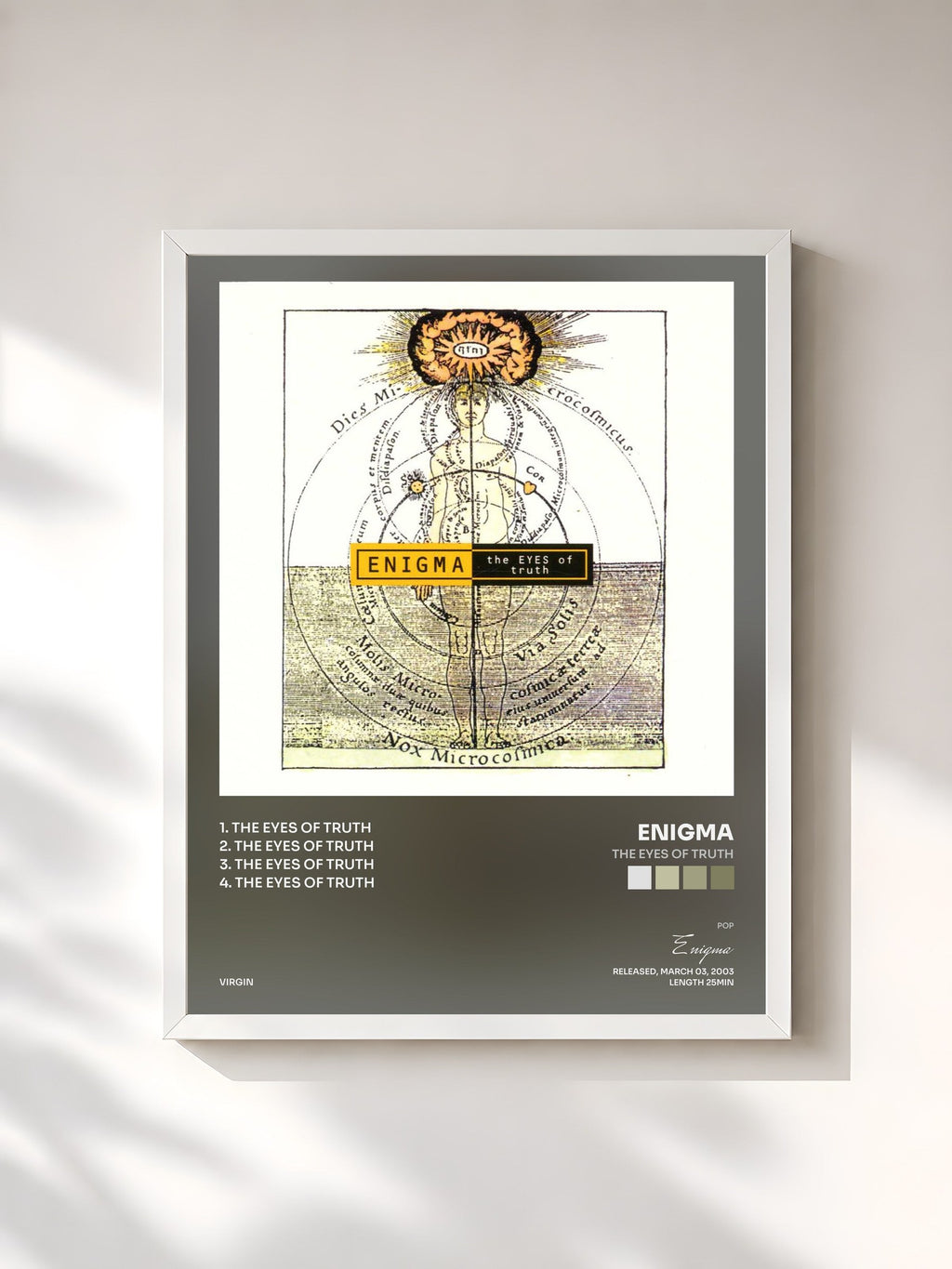 #blanc The Eyes Of Truth von Enigma als gerahmter Kunstdruck, weißer Rahmen, gedruckt und gerahmt in Frankreich