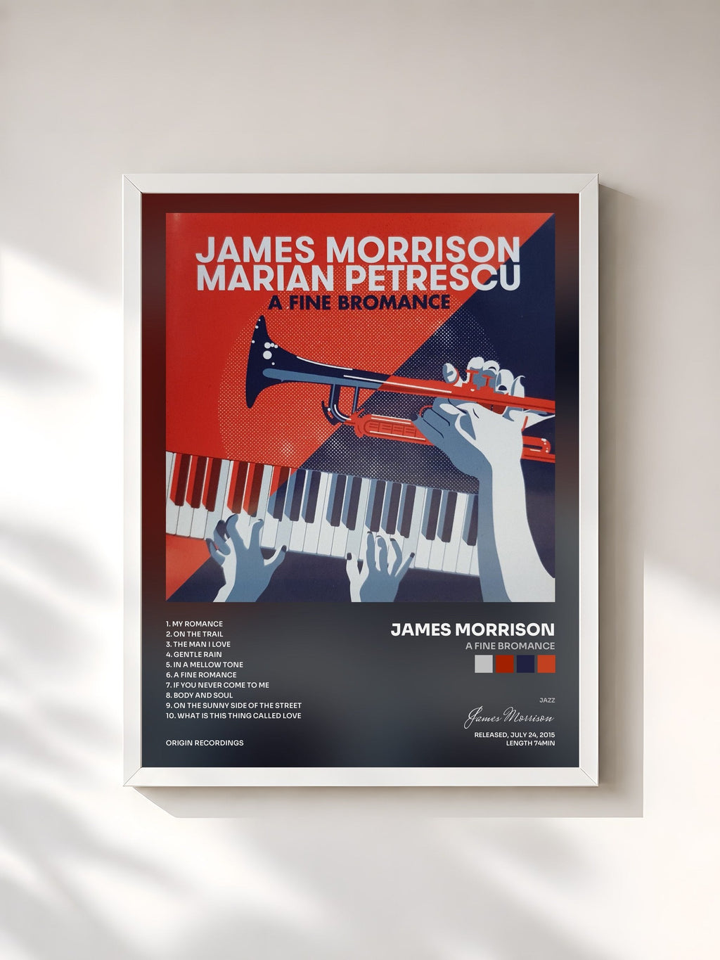 #blanc A Fine Bromance von James Morrison als gerahmter Kunstdruck, weißer Rahmen, gedruckt und gerahmt in Frankreich