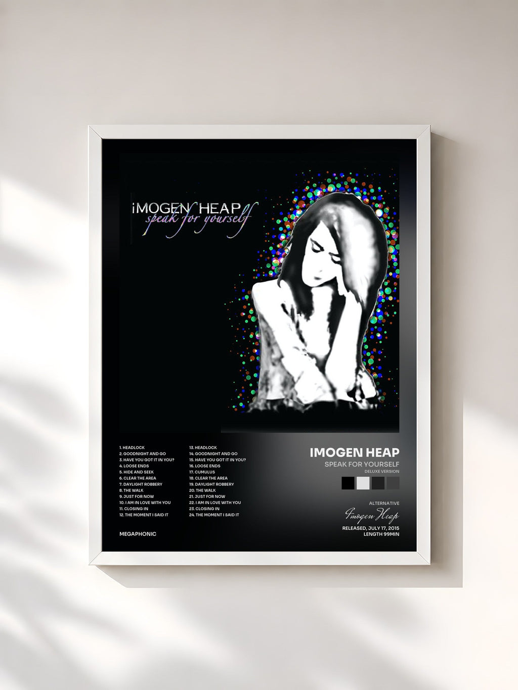 #blanc Speak for Yourself (Deluxe Version) di Imogen Heap in stampa incorniciata, cornice bianca, stampata e incorniciata in Francia