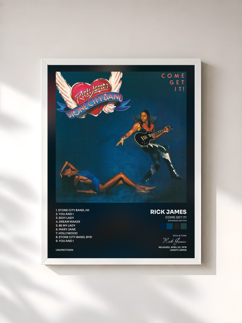 #blanc Come Get It! (Expanded Edition) von Rick James als gerahmter Kunstdruck, weißer Rahmen, gedruckt und gerahmt in Frankreich